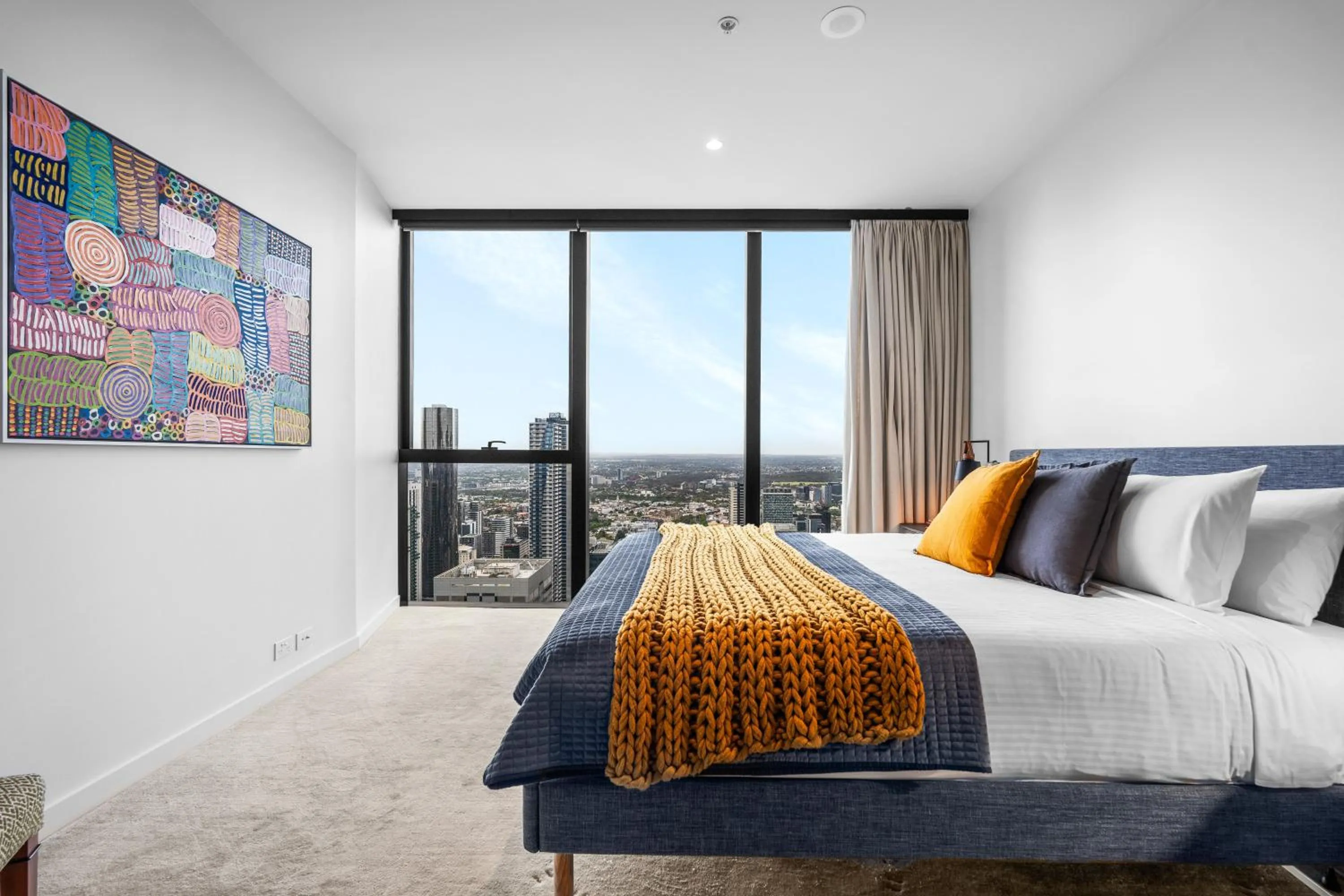 Bed in Collins House Apartments by CLLIX