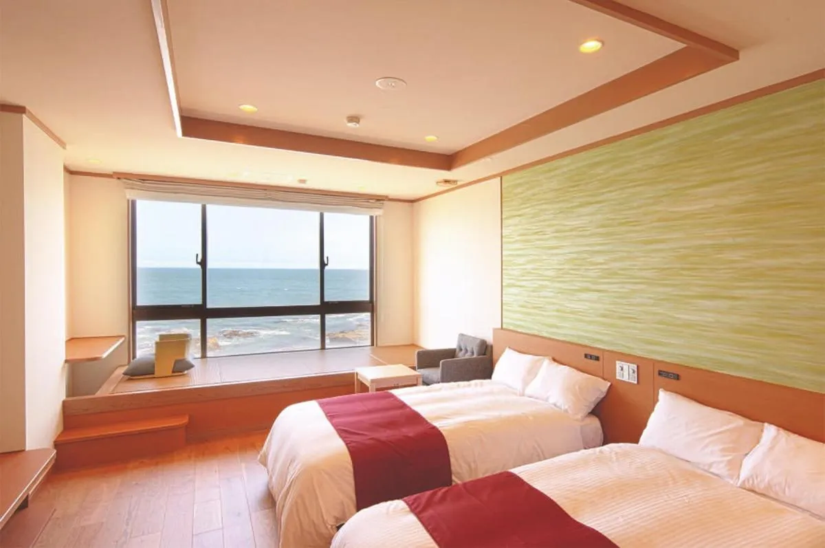 Bed in Oarai Hotel Annex Gyoraian