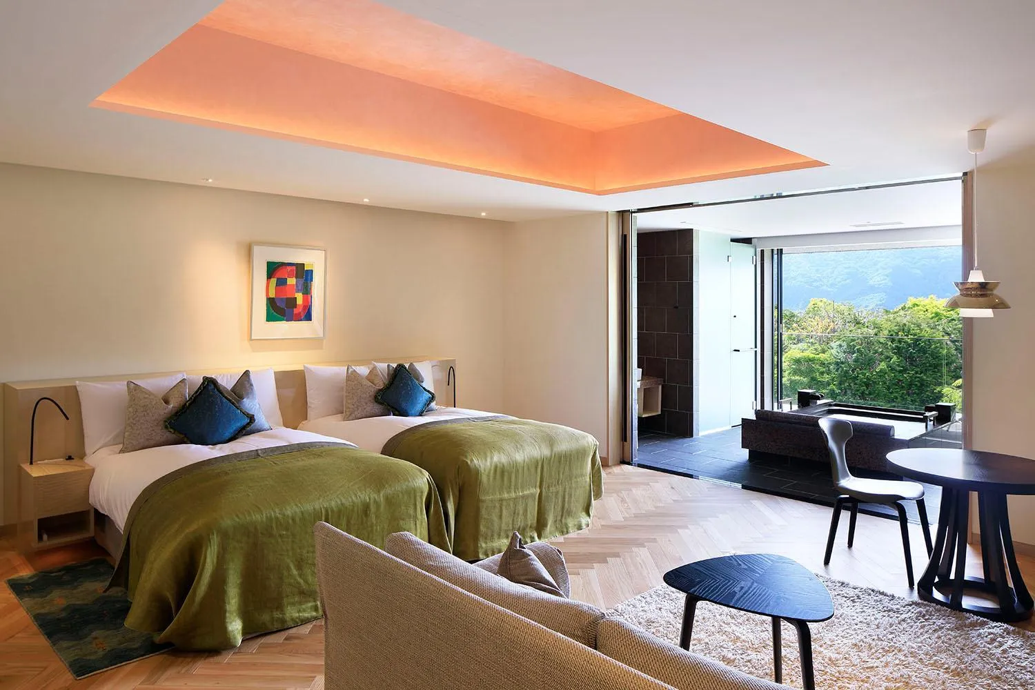 Photo of the whole room, Bed in THE HIRAMATSU HOTELS & RESORTS SENGOKUHARA HAKONE