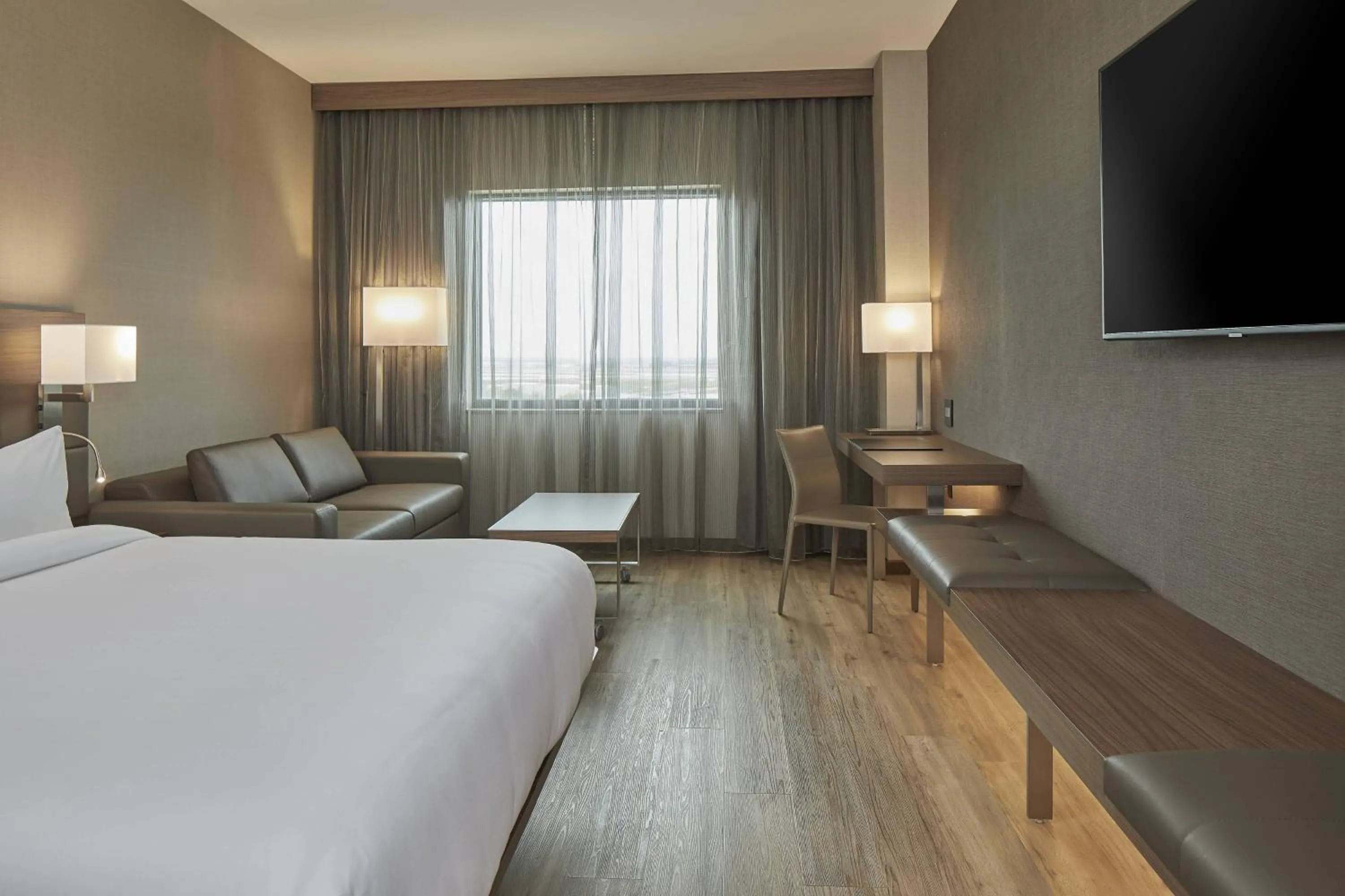 Bedroom, Bed in AC Hotel by Marriott Atlanta Airport Gateway