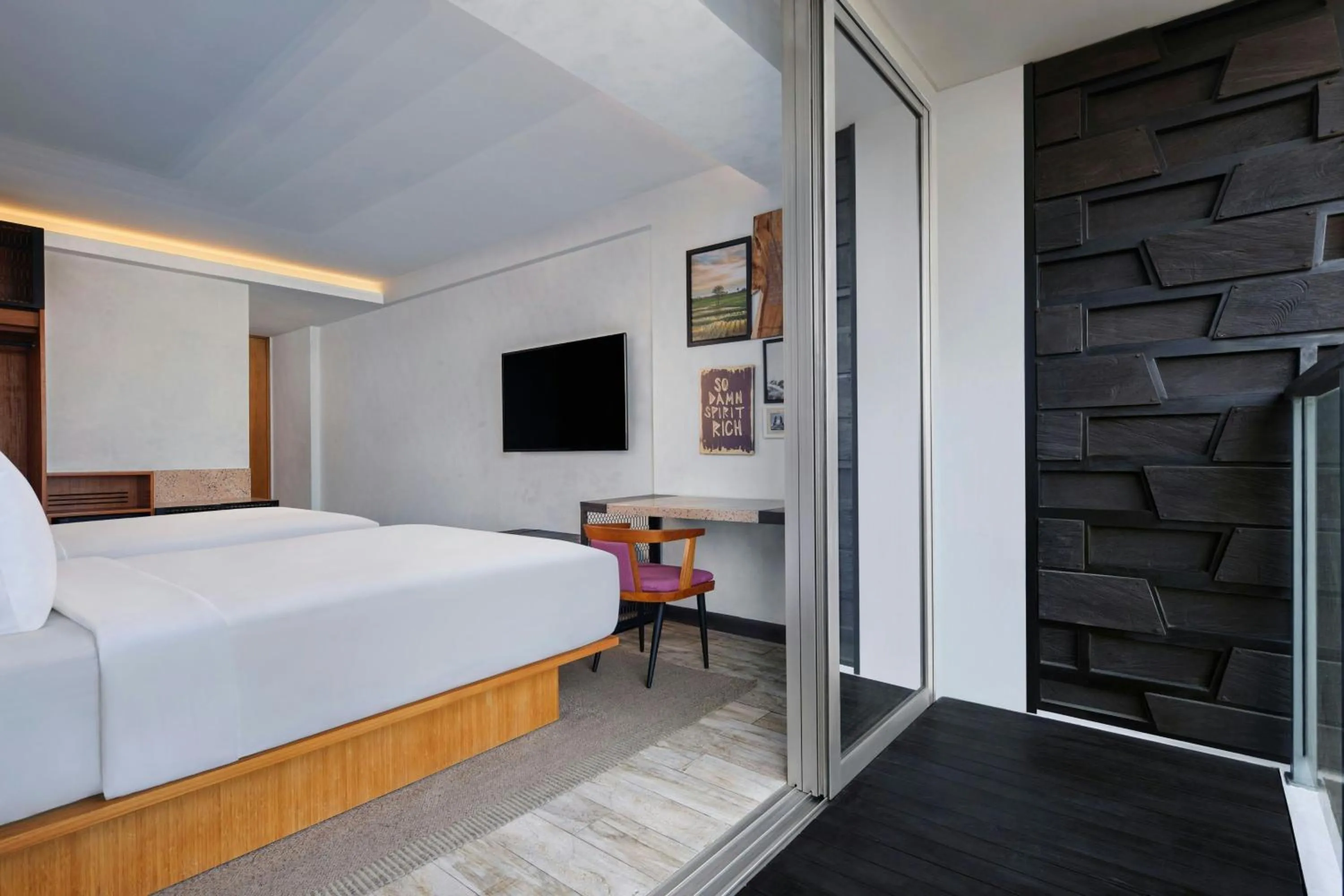 Photo of the whole room, Bed in Aloft Bali Seminyak