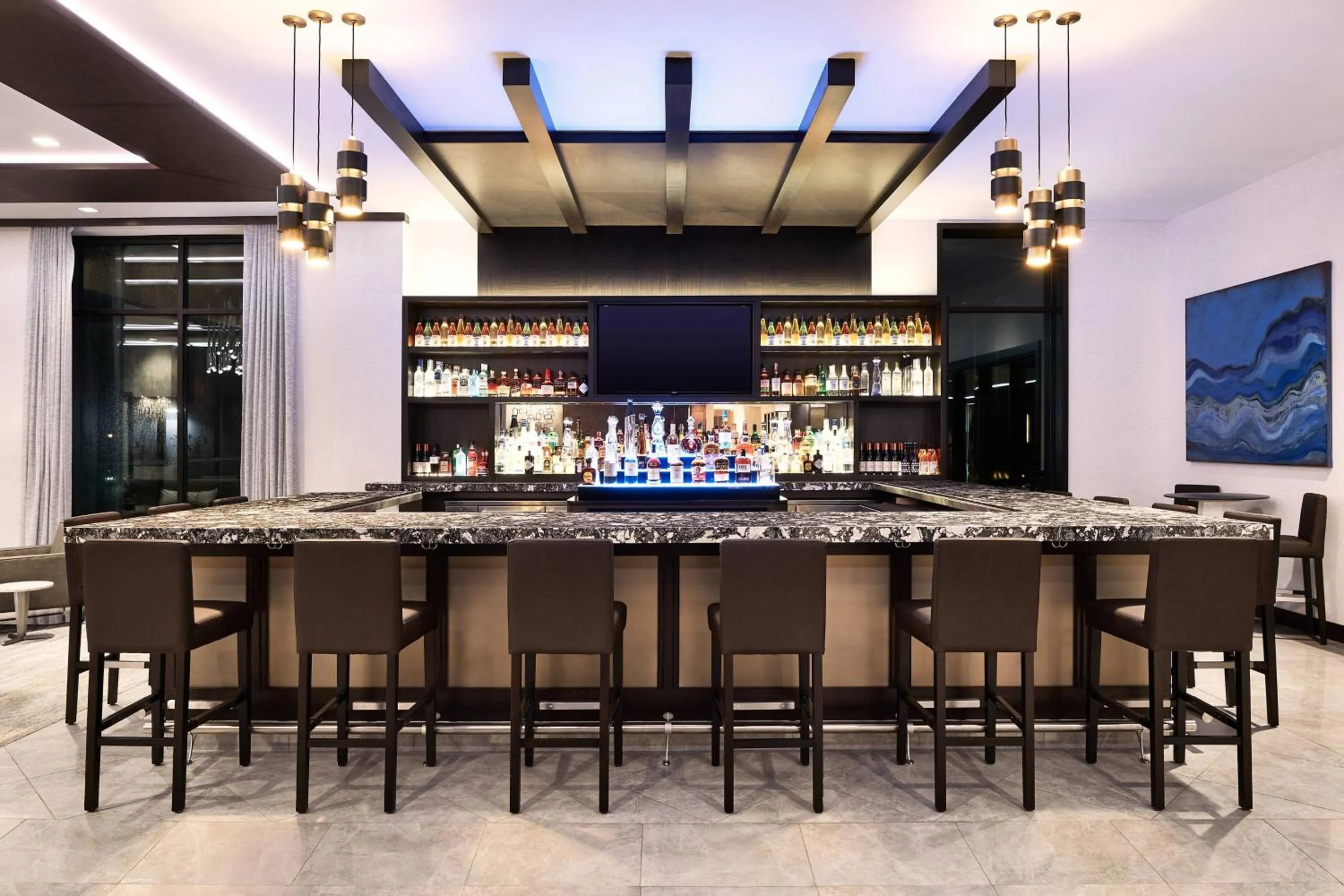 Lounge or bar in AC Hotel by Marriott Bridgewater