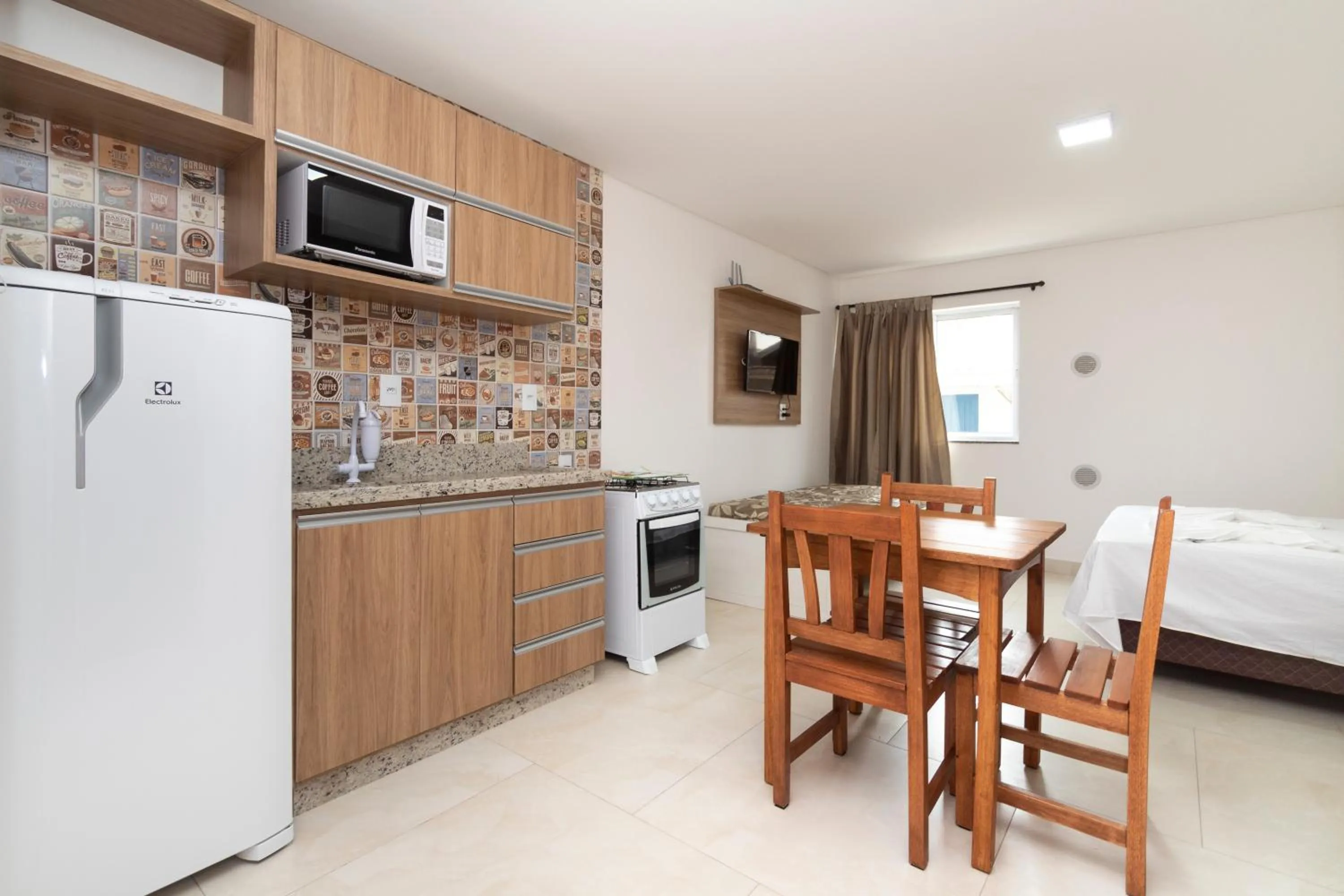 Kitchen or kitchenette in Apart Hotel Canto Grande