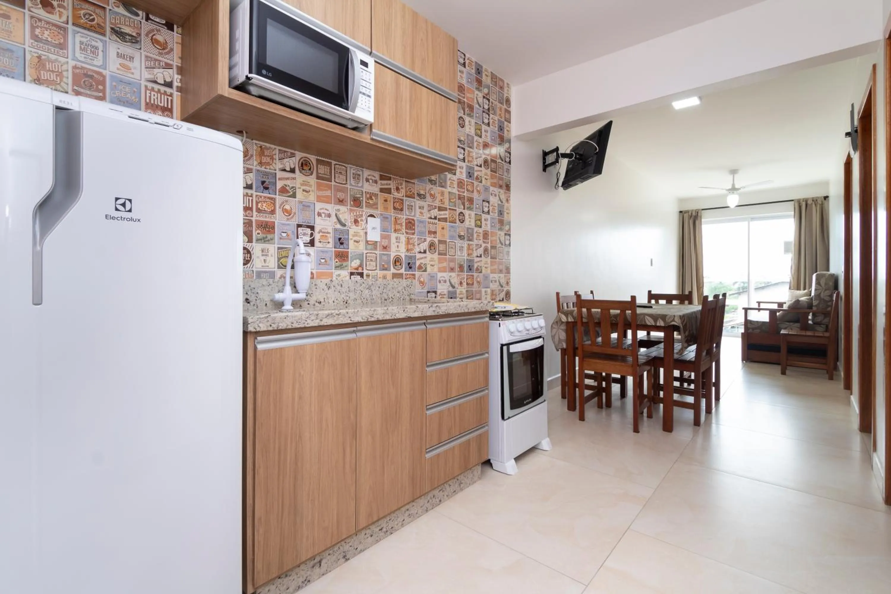Kitchen or kitchenette in Apart Hotel Canto Grande