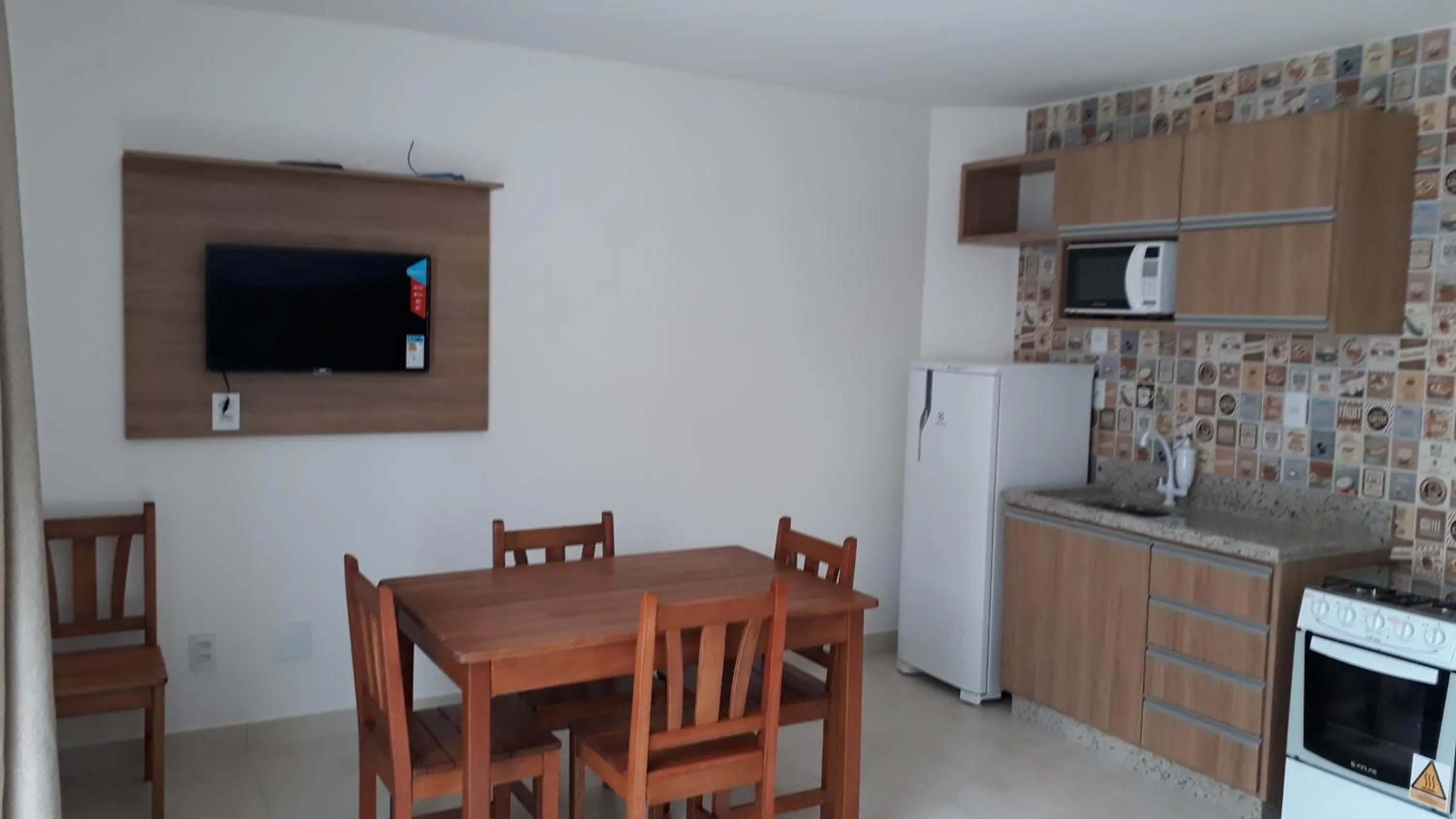 Kitchen or kitchenette in Apart Hotel Canto Grande