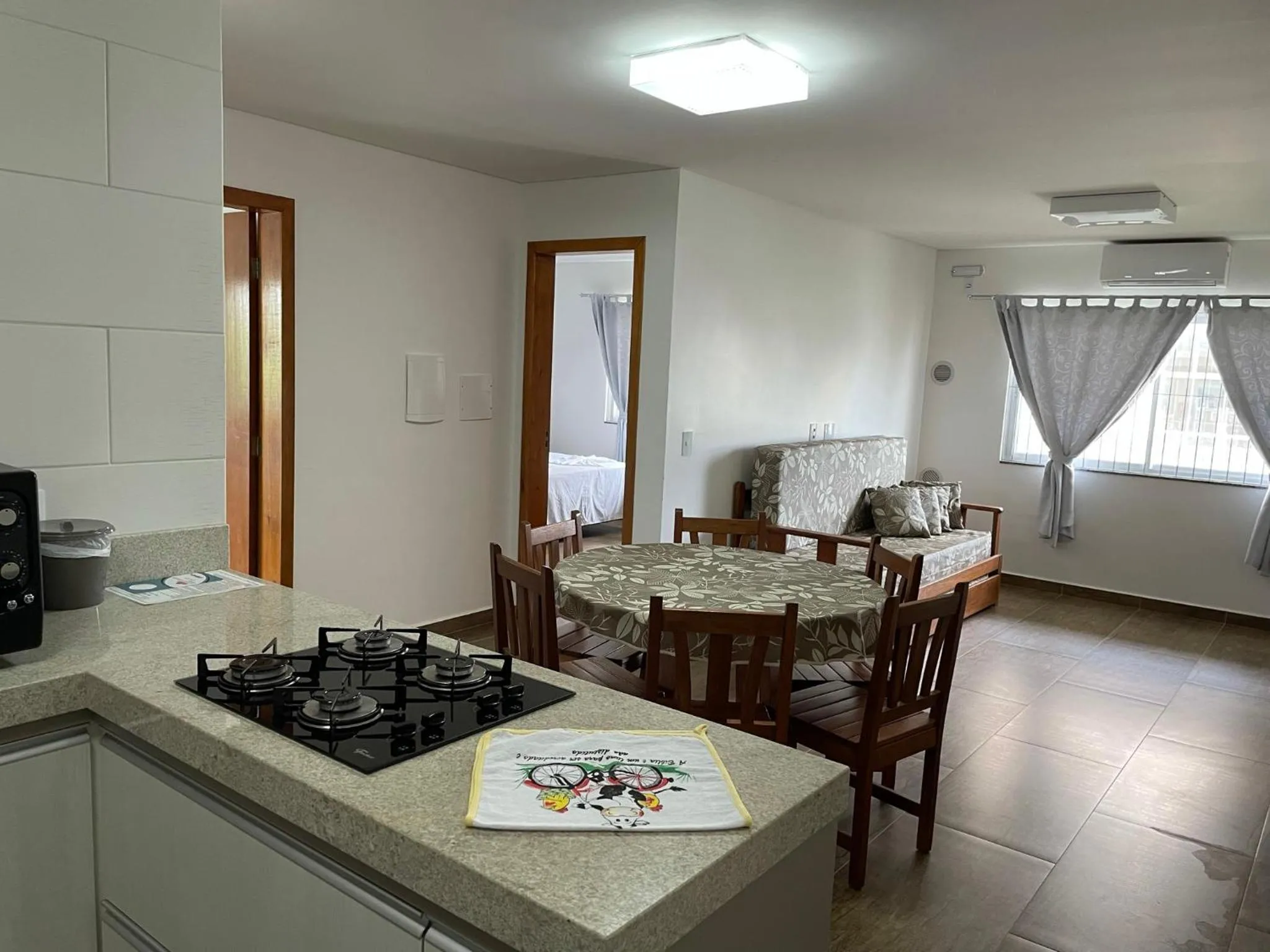 Kitchen or kitchenette in Apart Hotel Canto Grande