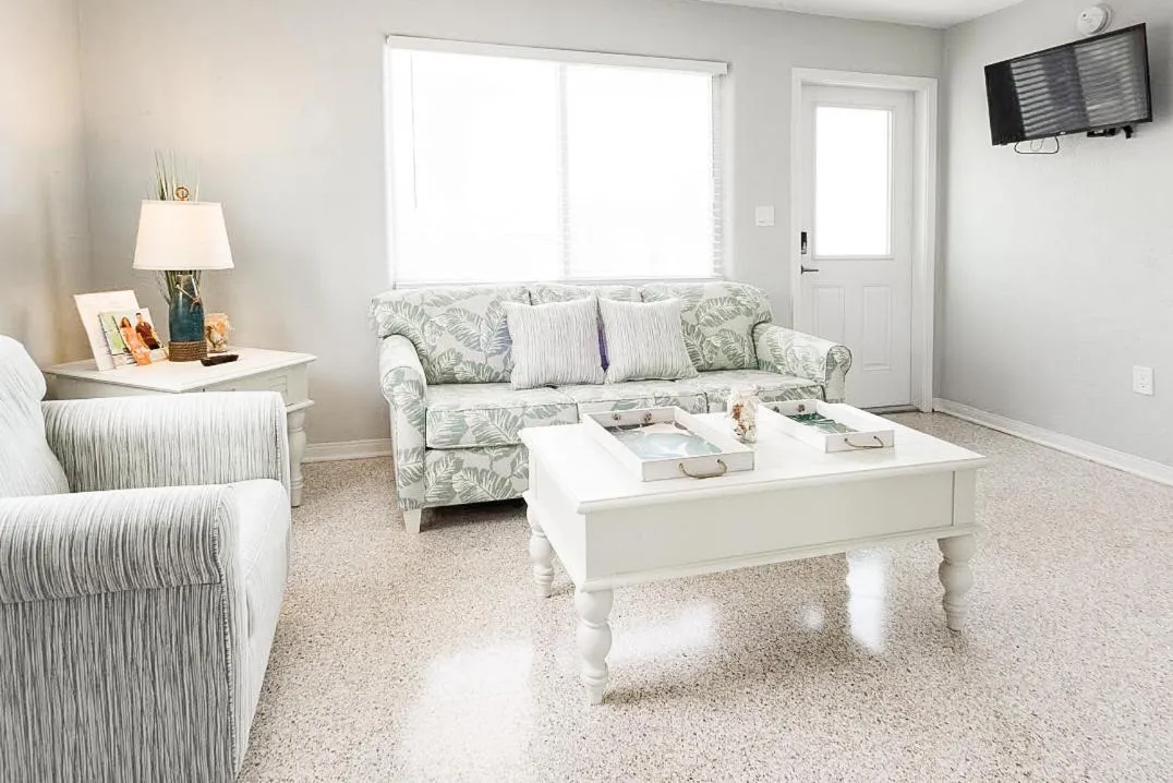 Living room in Ocean Eleven Suites