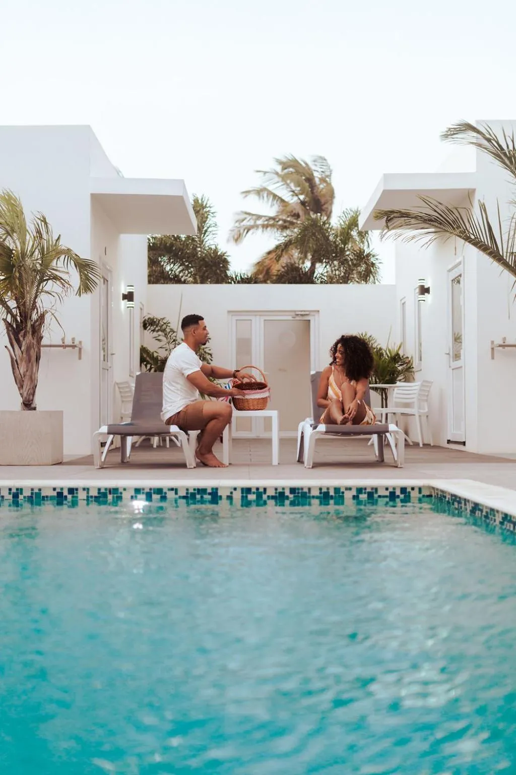 Guests in The Palm Leaf Apartments