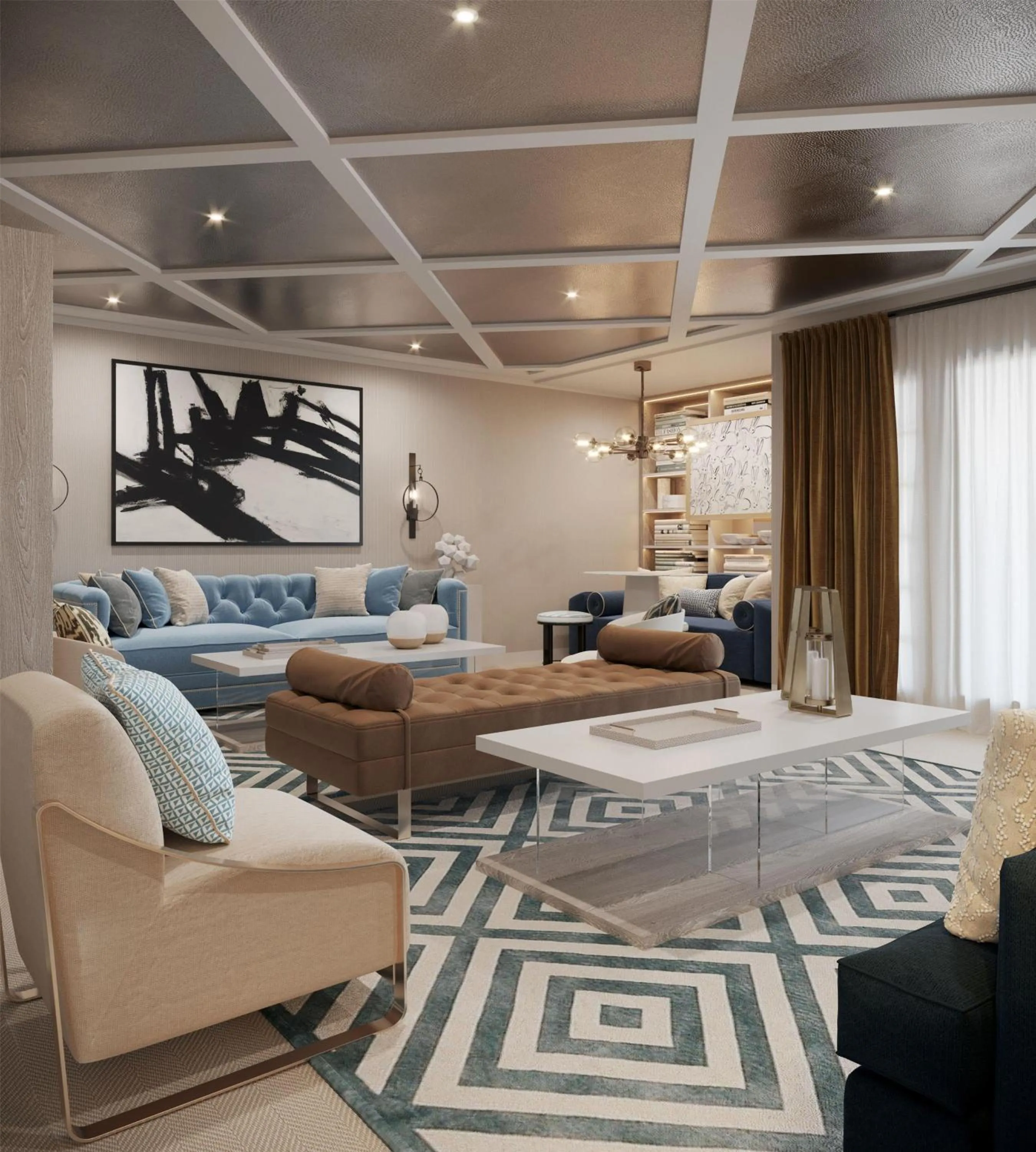 Living room in Oceana Santa Monica, LXR Hotels & Resorts