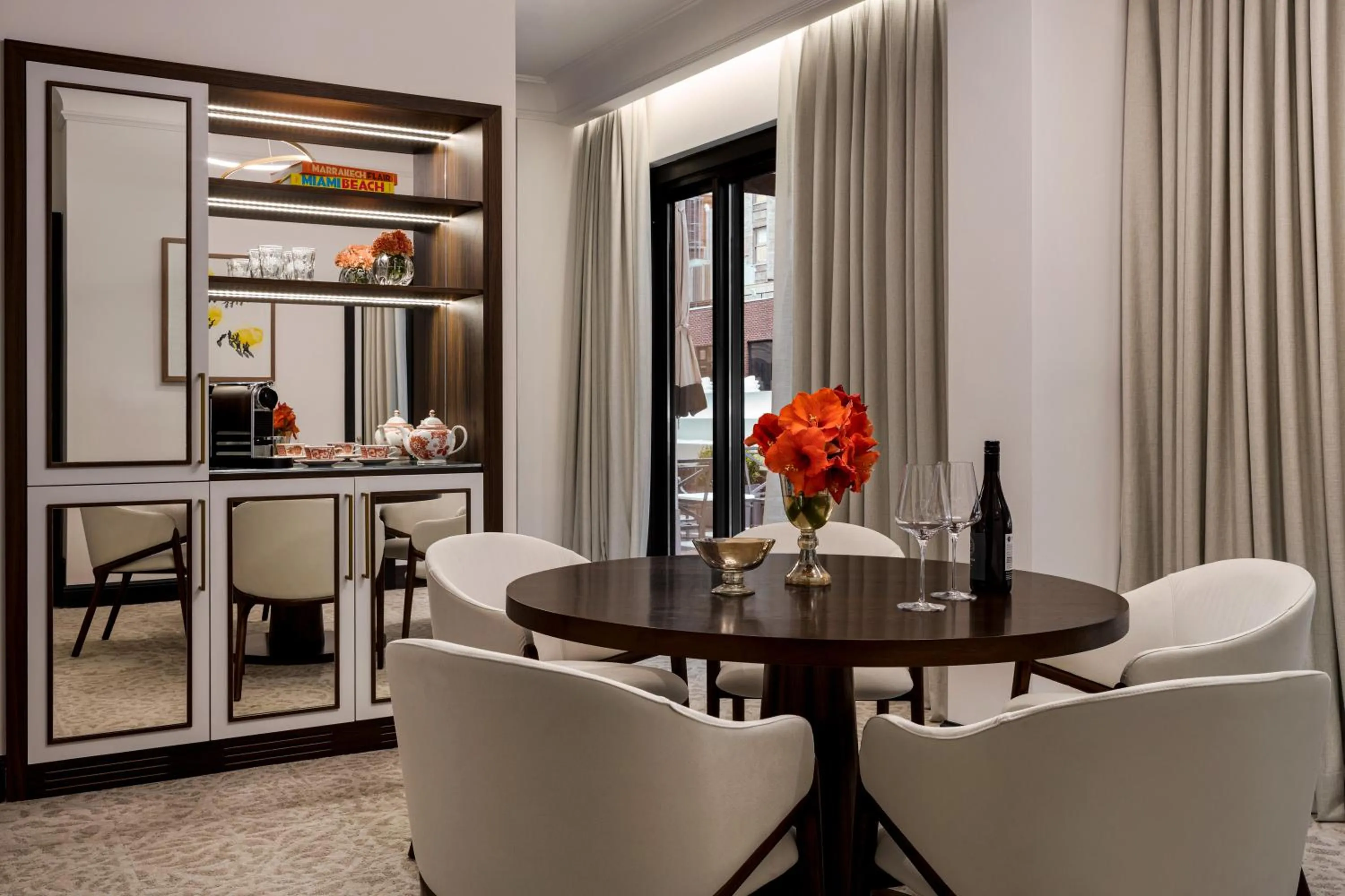 Seating area in The Chemists Club Hotel