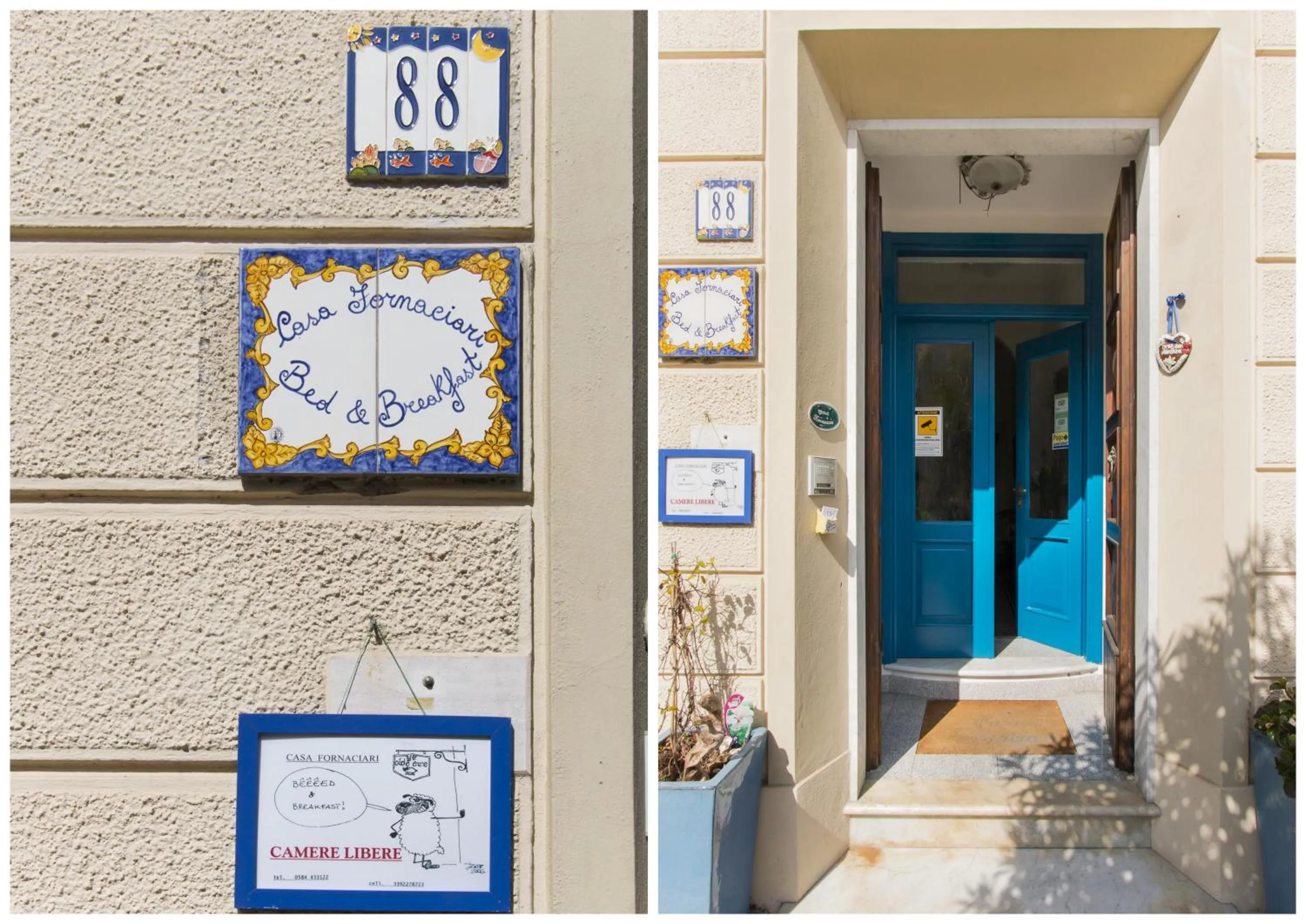 Facade/entrance in Casa Fornaciari