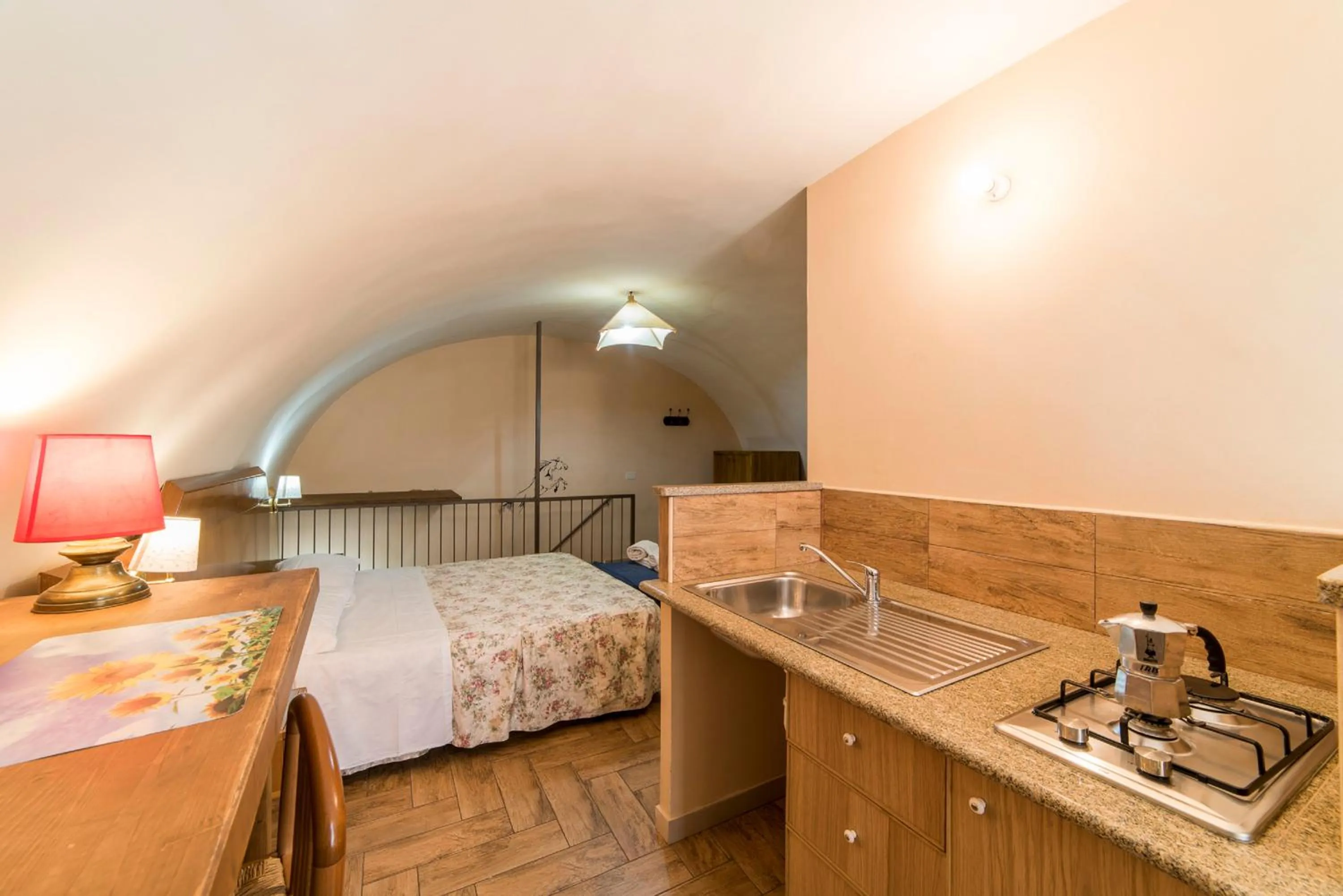 Kitchen or kitchenette, Bed in Al Seminario