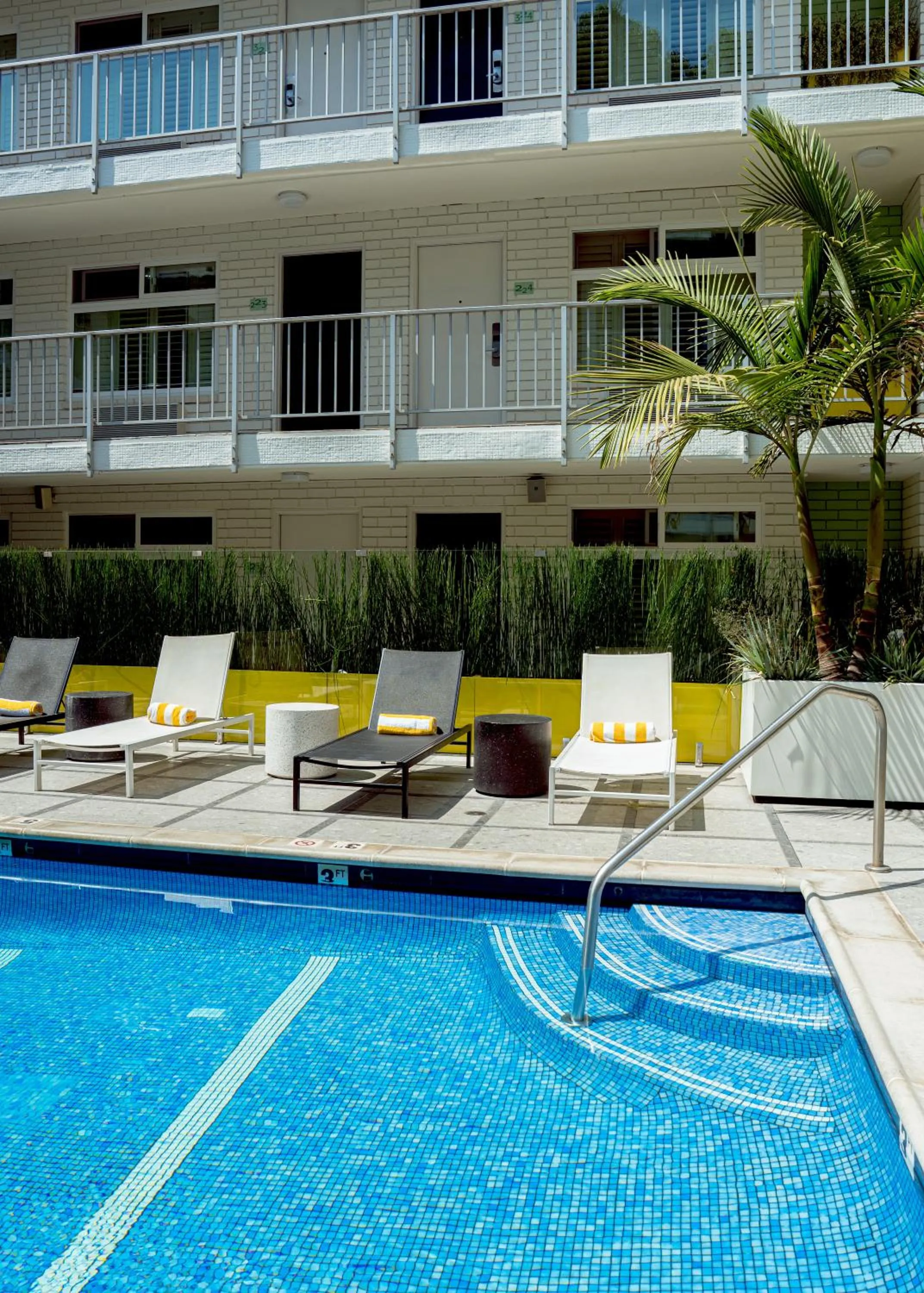 Pool view in The Hollywood Franklin Hotel near Universal Studios