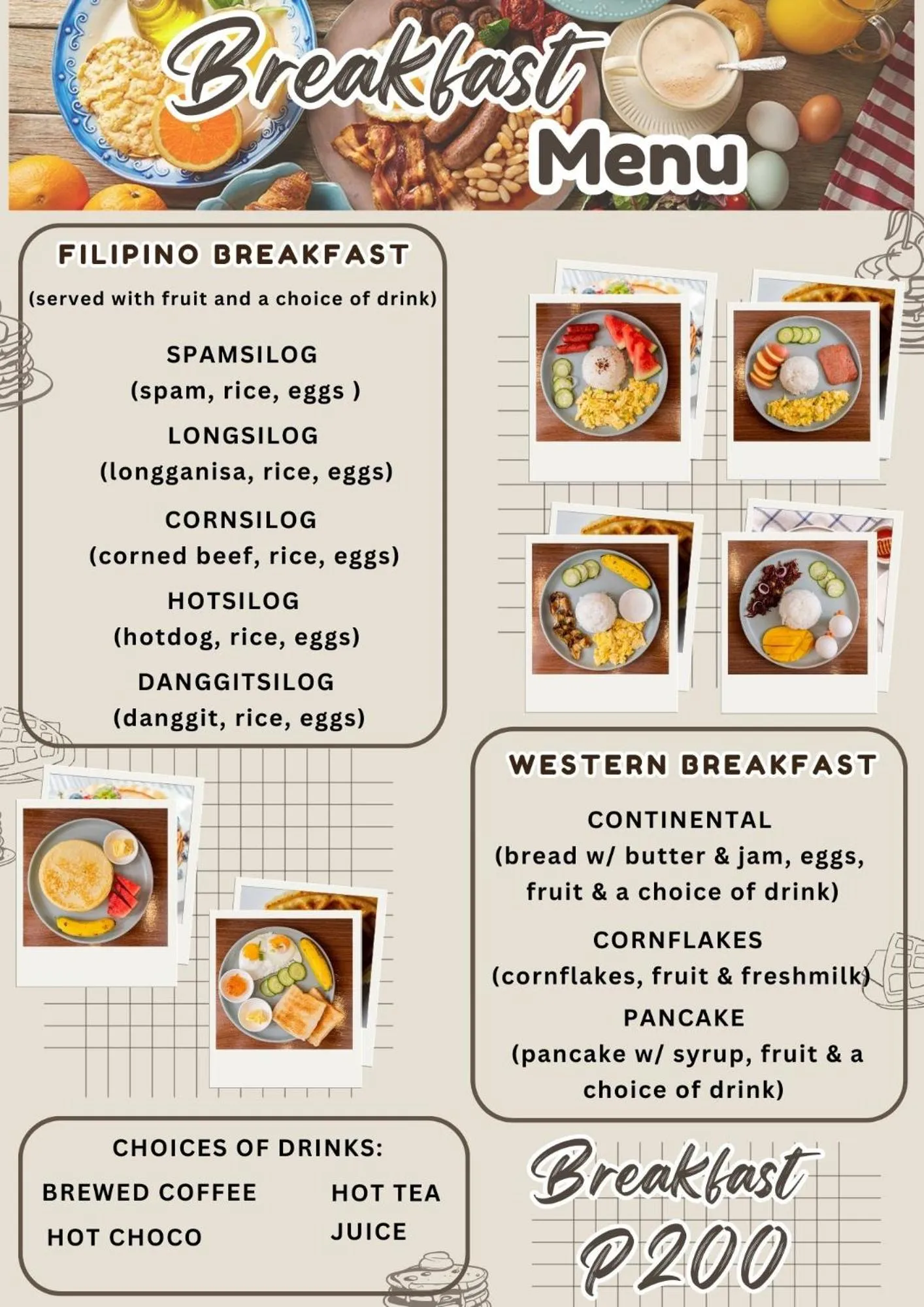 Breakfast in Anahaw Seaside Inn