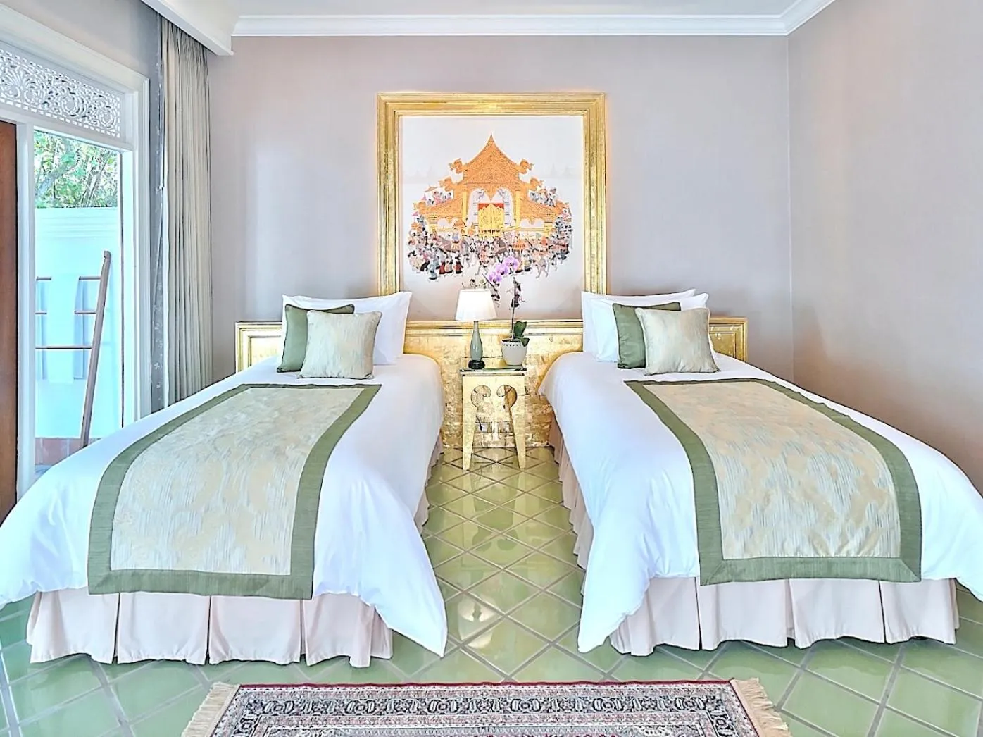 Bed in MonPanaNont Wellness Resort & Spa