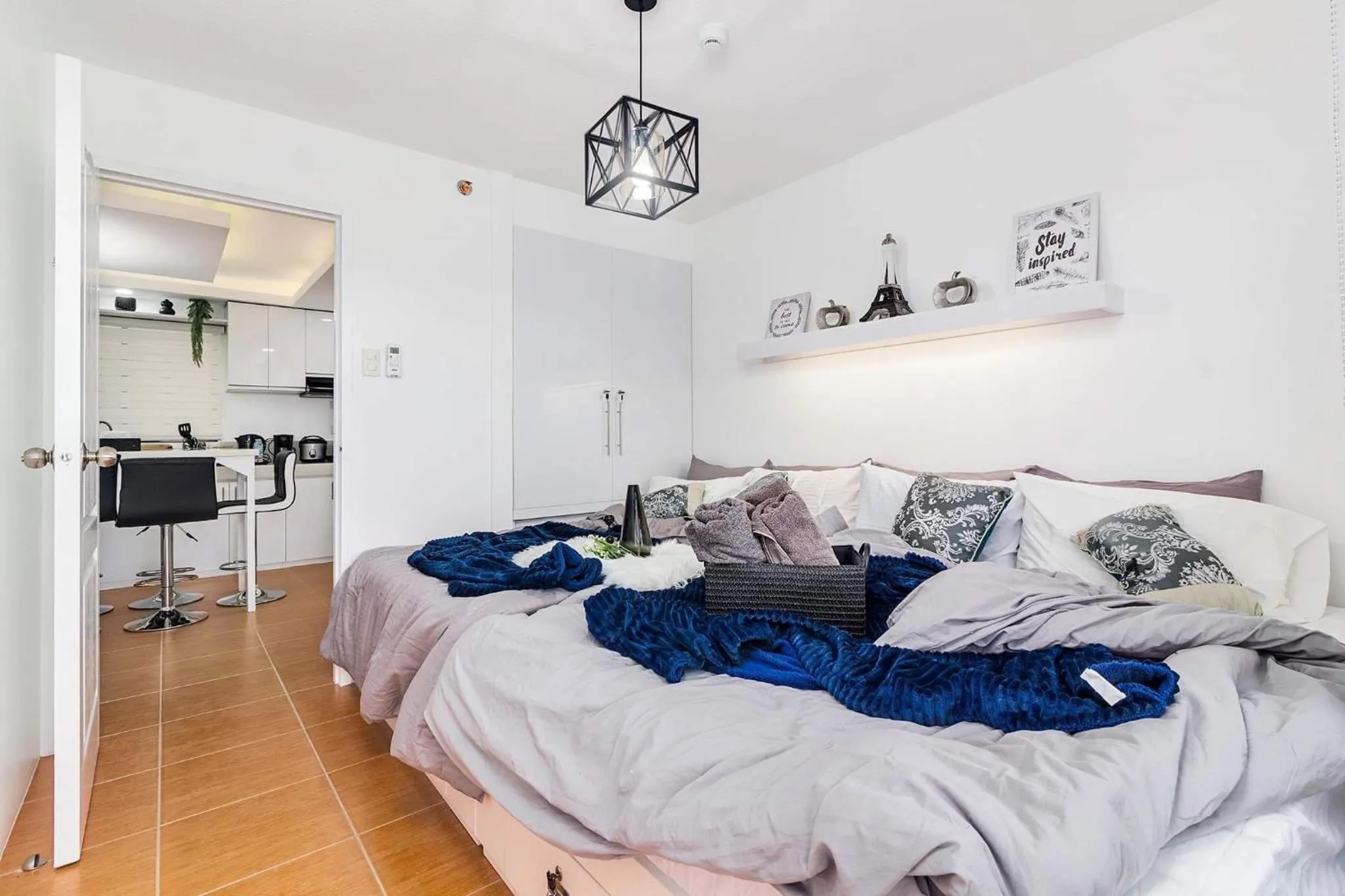 Bedroom, Bed in Evania by J&J Homes 2BR Unit At One Oasis Cebu