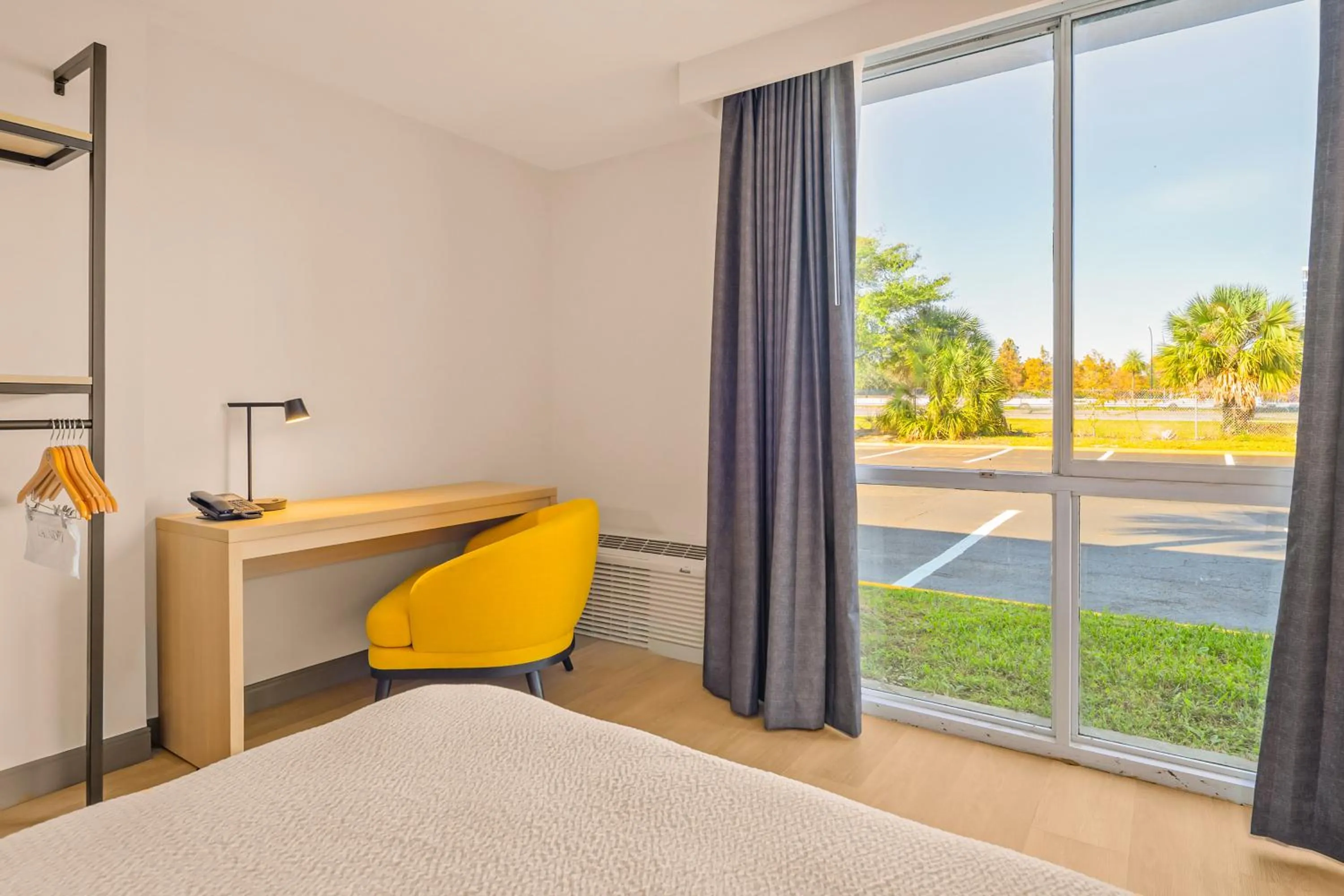 View (from property/room), Bed in B&B HOTEL Orlando International Drive near Universal - Newly Renovated!