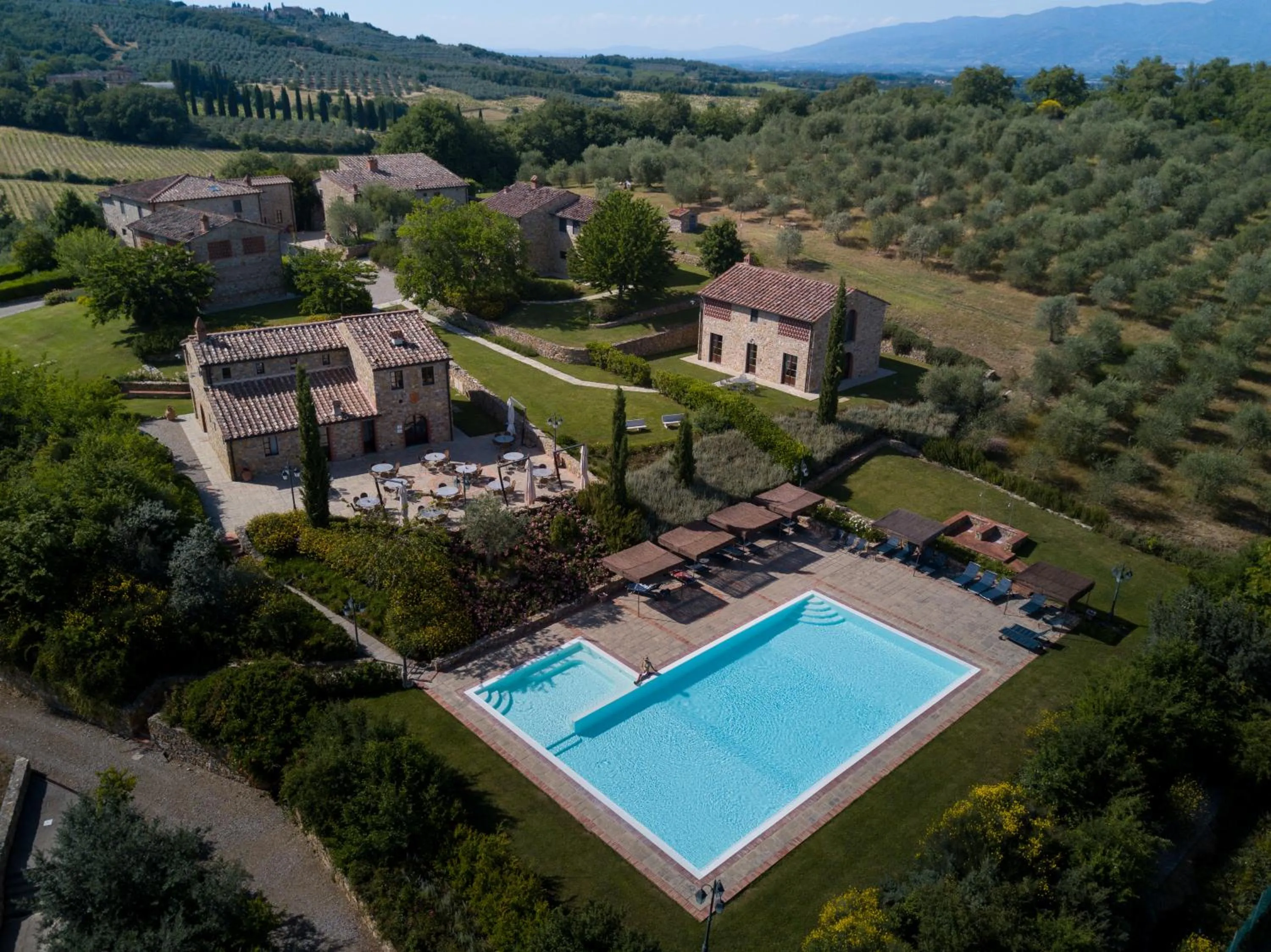 Bird's eye view in Poggio Cennina Resort