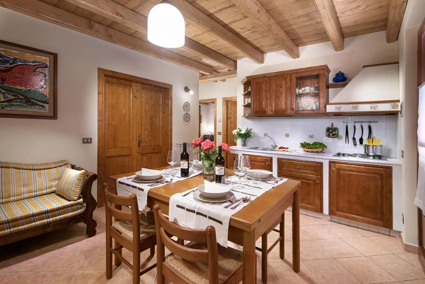 Kitchen or kitchenette in Agriturismo Valleverde