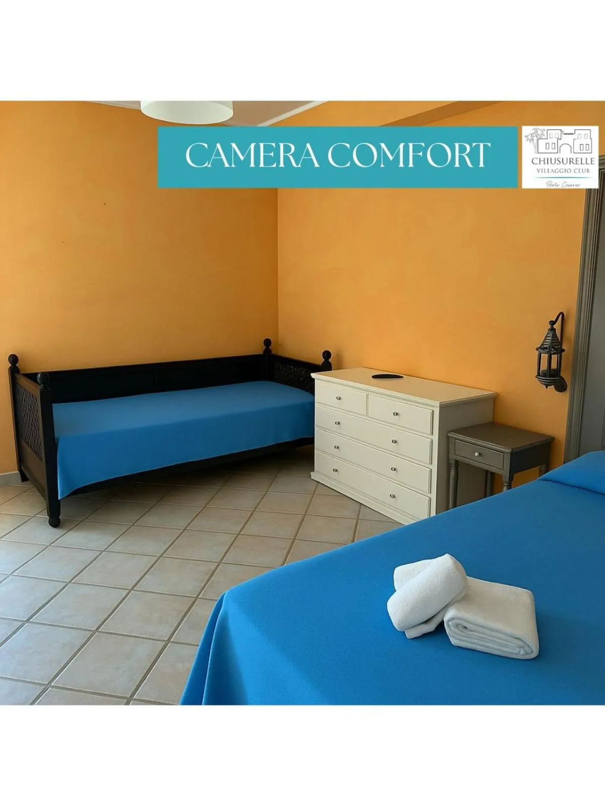 Bed in Chiusurelle Village Resort