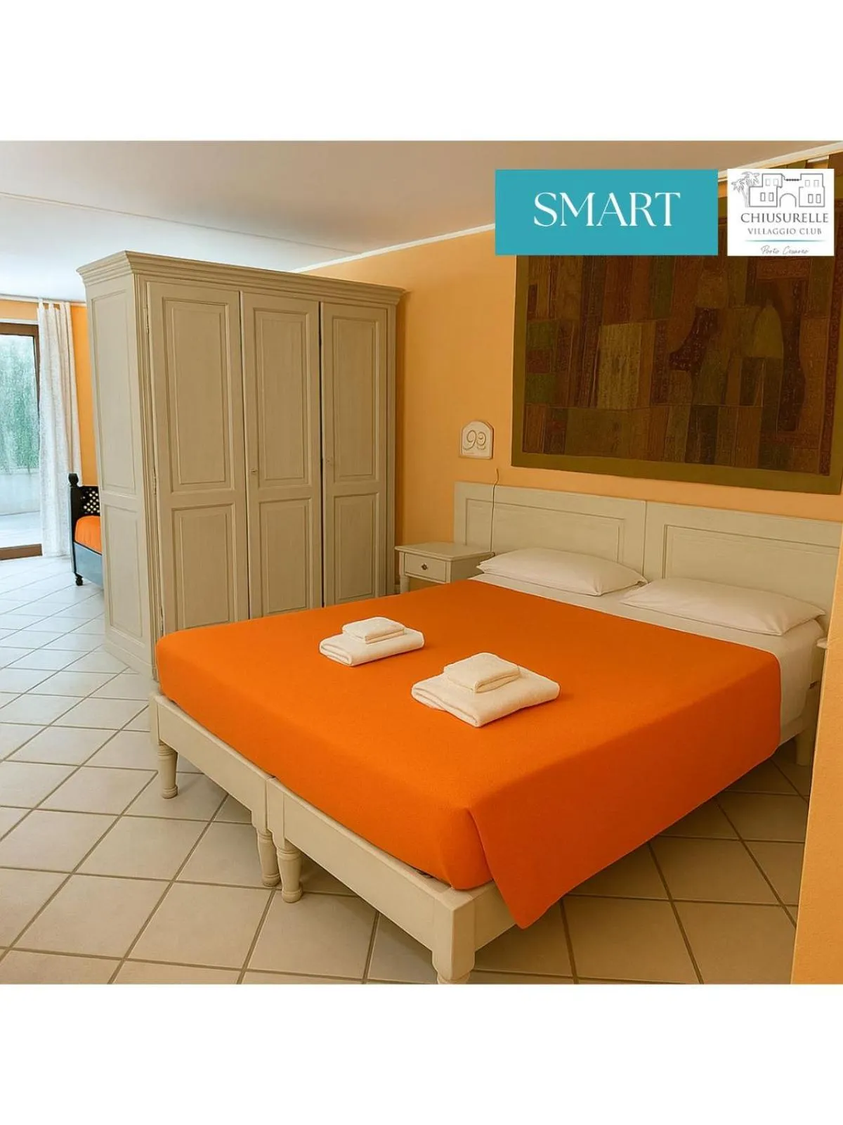 Bed in Chiusurelle Village Resort