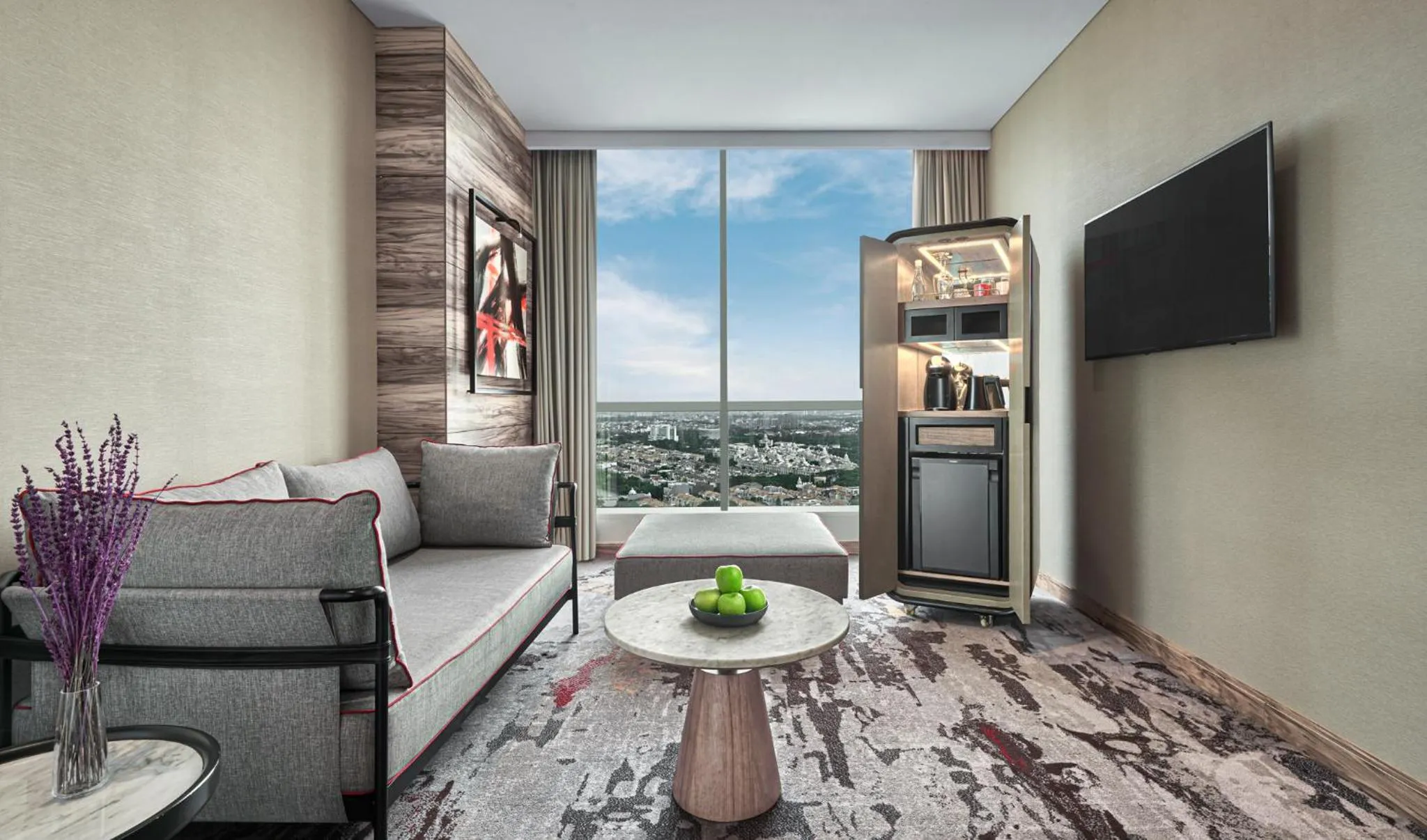 Living room in Swissôtel Jakarta PIK Avenue