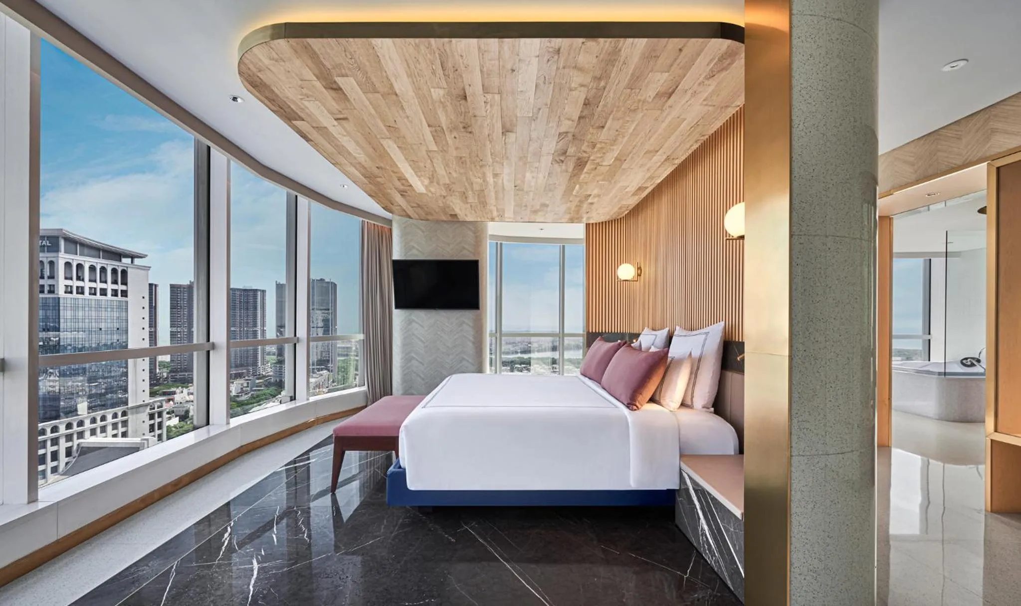 Bed in Swissôtel Jakarta PIK Avenue