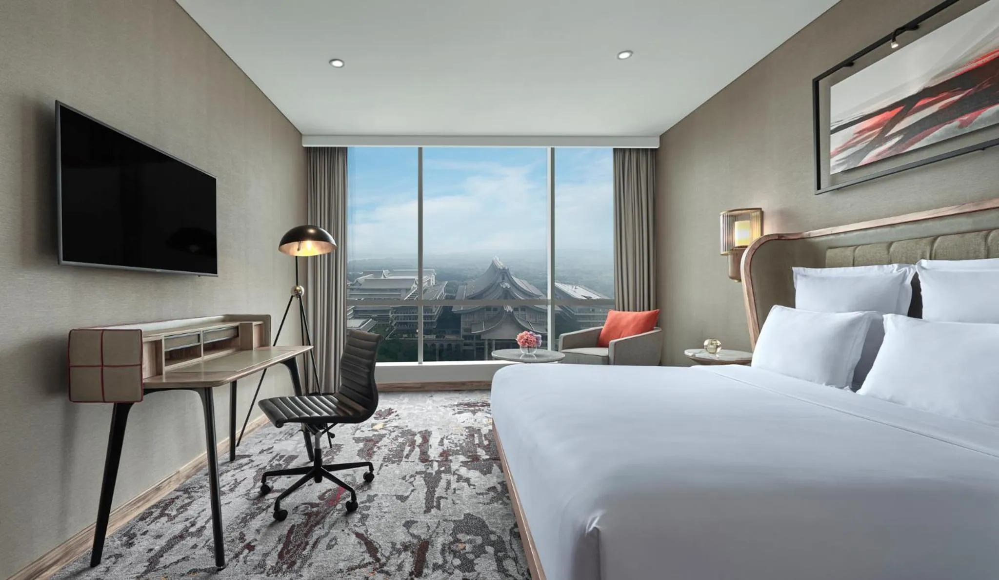 Bedroom, Bed in Swissôtel Jakarta PIK Avenue