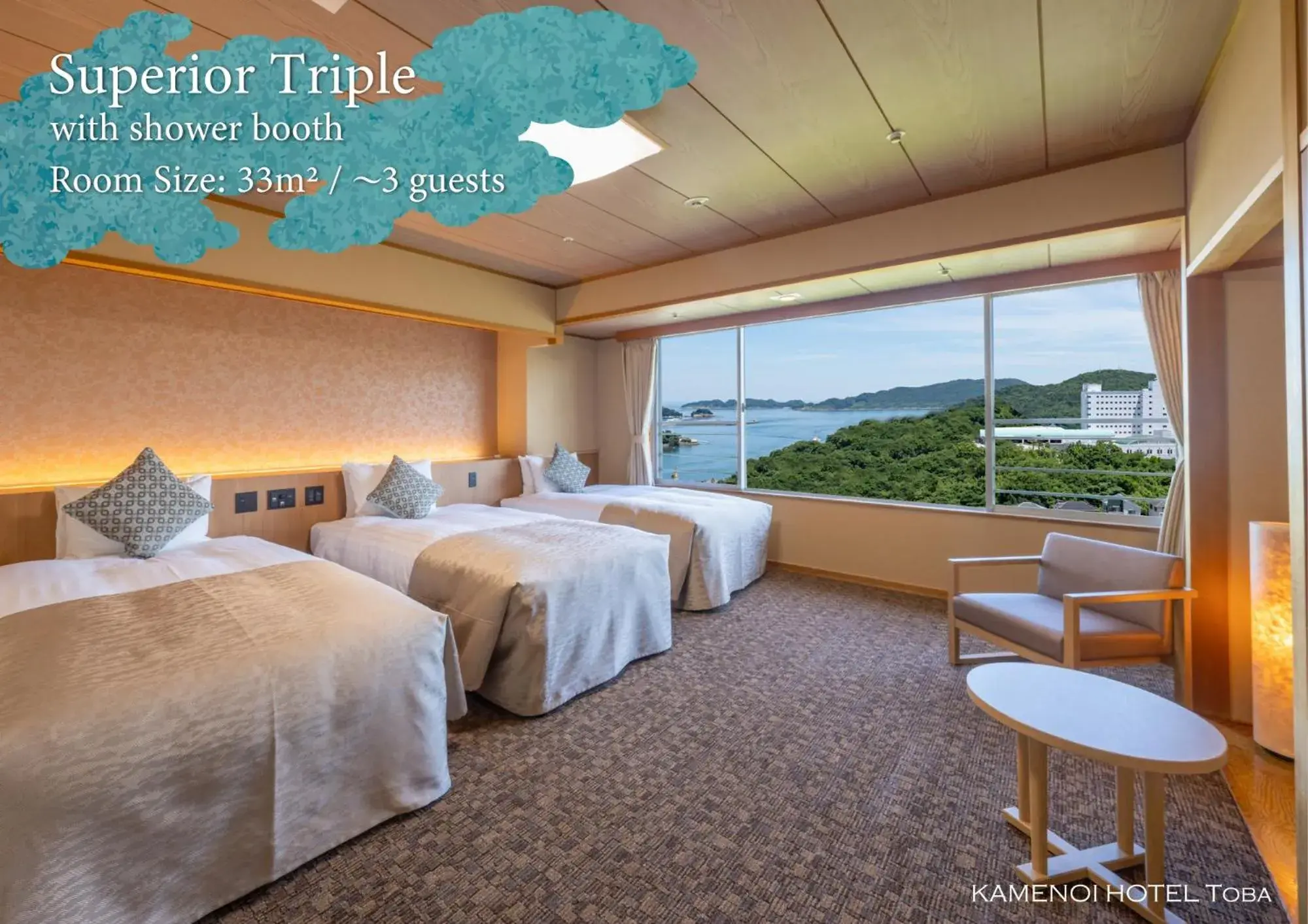 Superior Triple(With shower booth)(Non-Smoking) - single occupancy in KAMENOI HOTEL Toba Superior Triple(With shower booth)(Non-Smoking) - single occupancy in KAMENOI HOTEL Toba