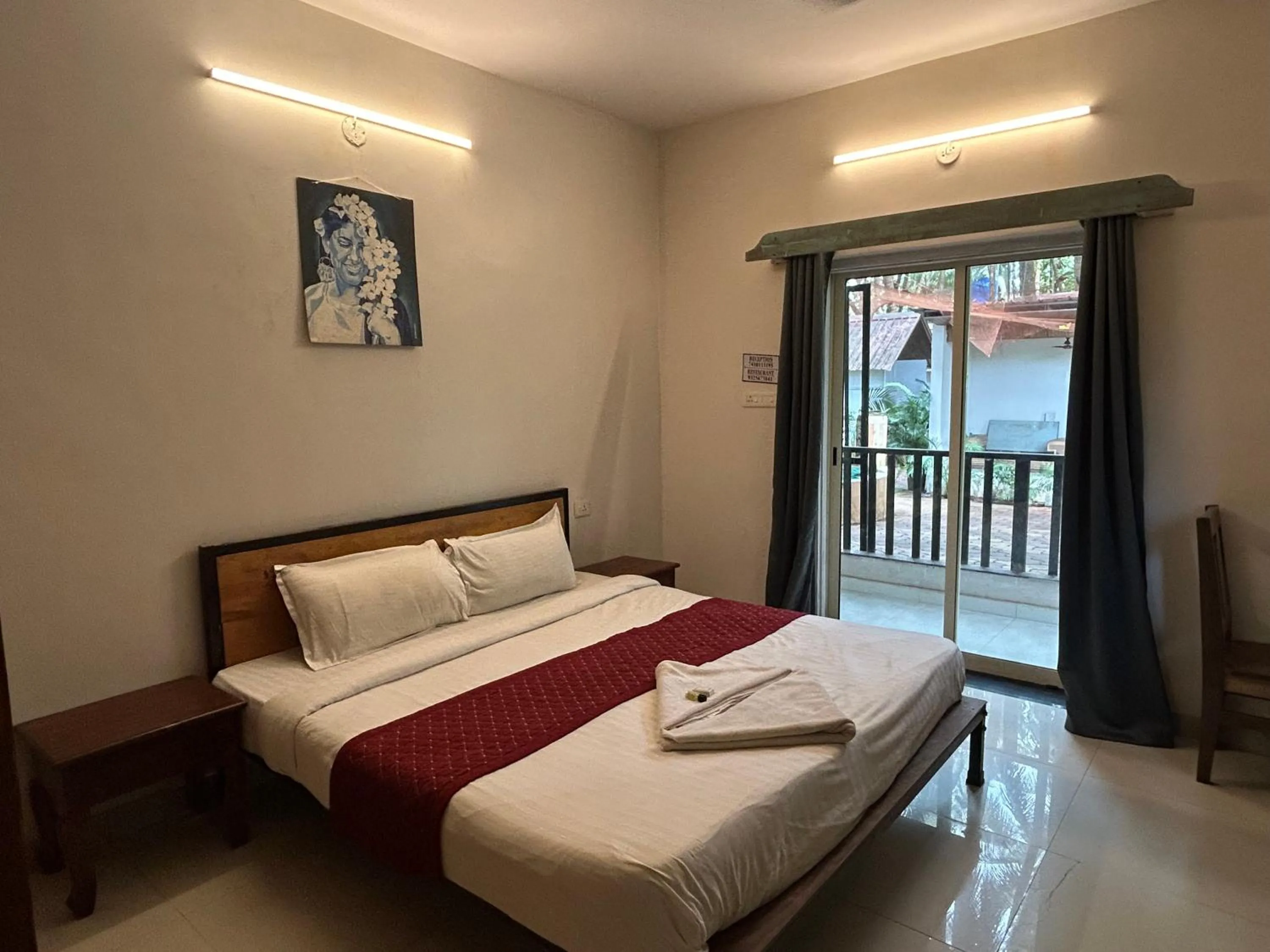 Bed in Shivam Bnb Mandrem Resort