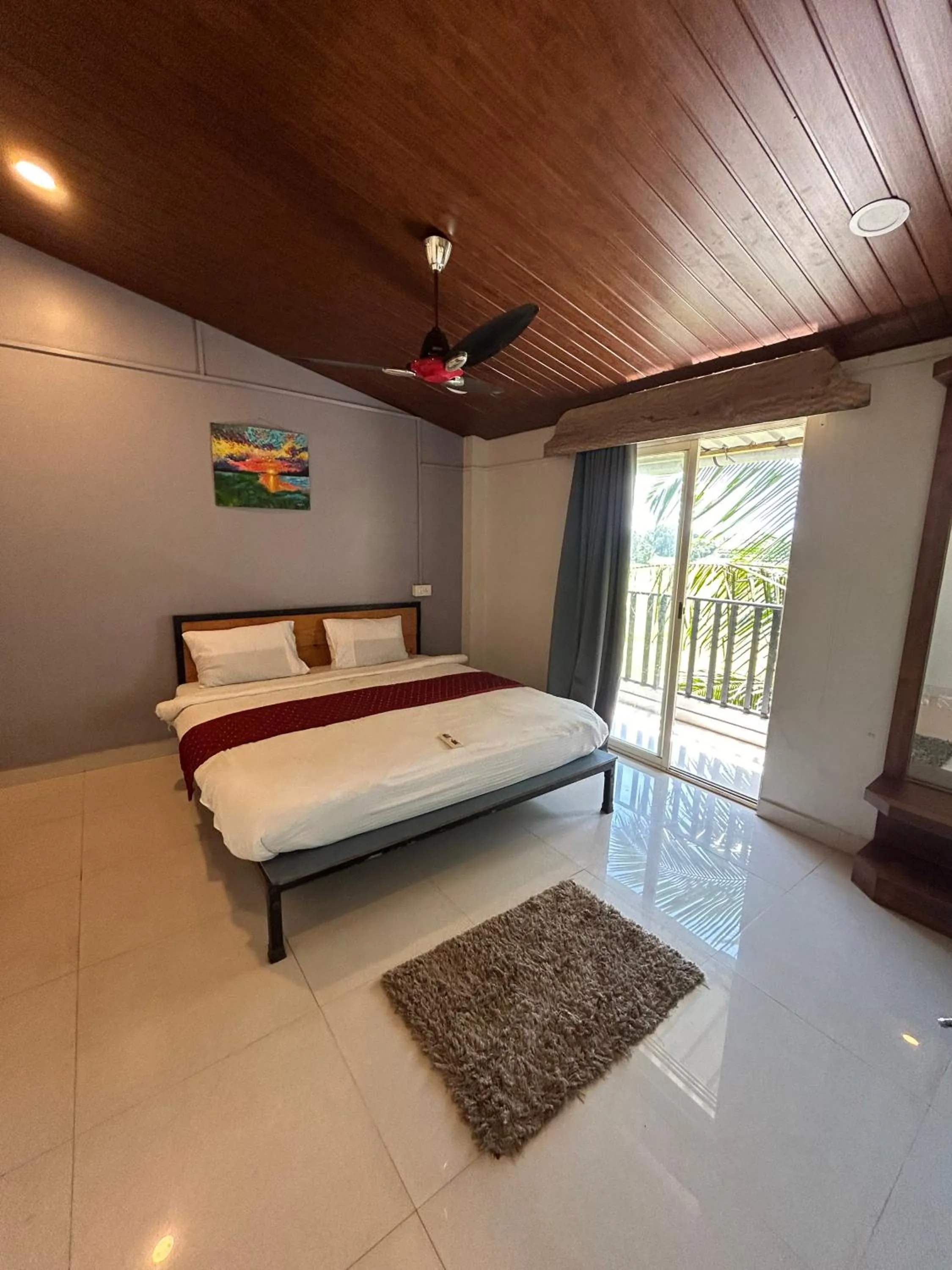 Bed in Shivam Bnb Mandrem Resort
