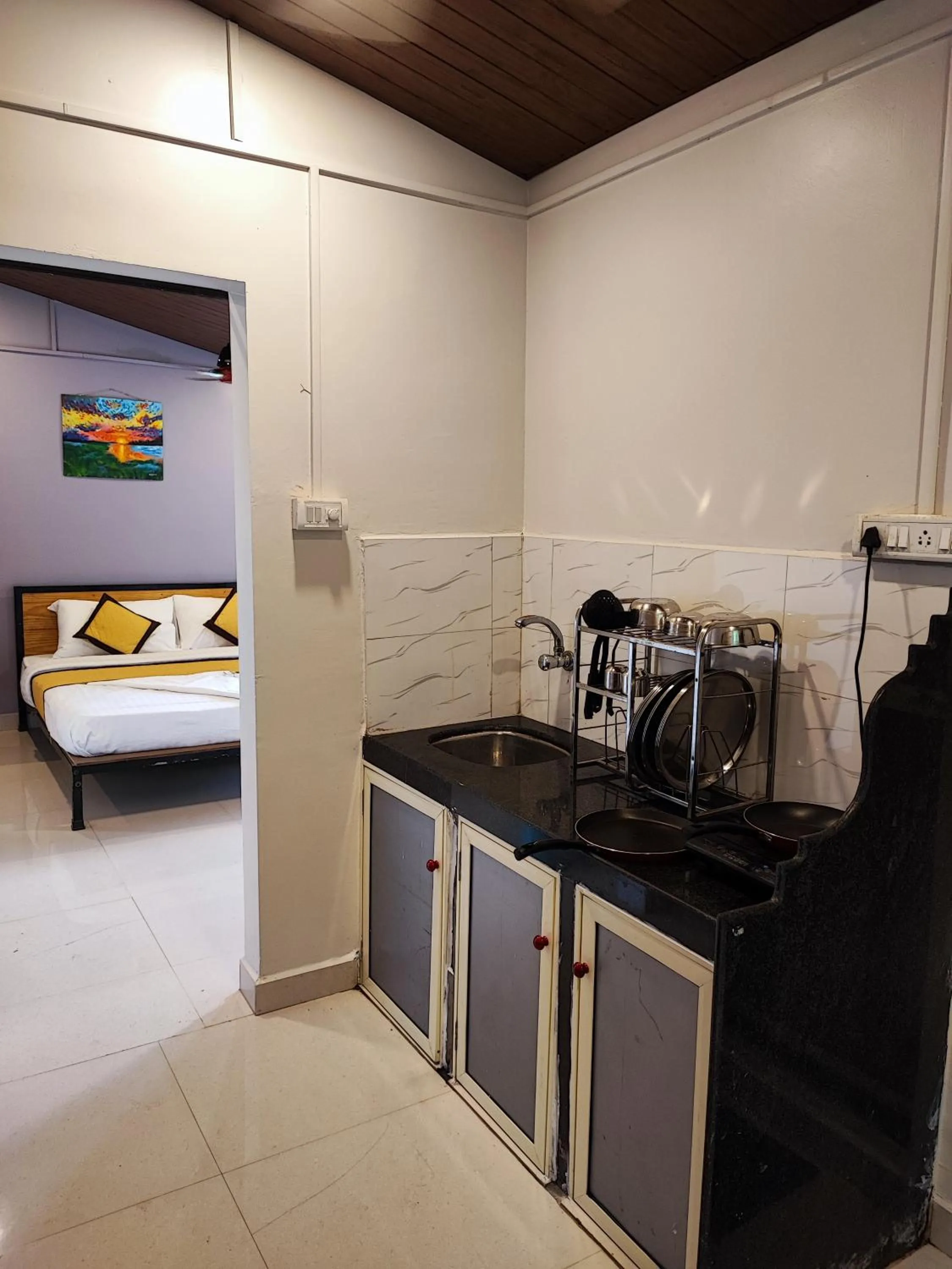 Bed in Shivam Bnb Mandrem Resort