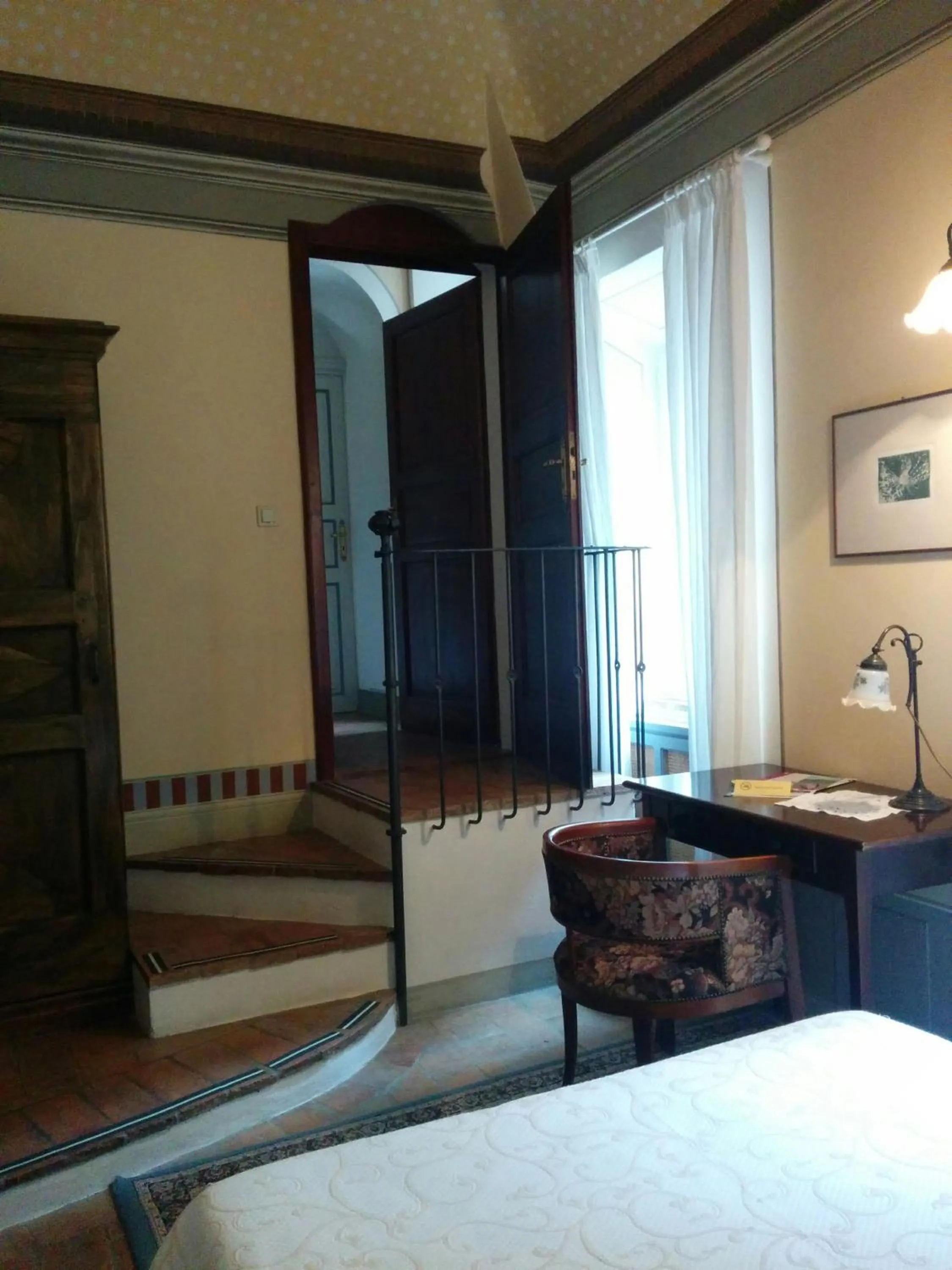 Photo of the whole room, Bed in Villa Palagione Centro Interculturale
