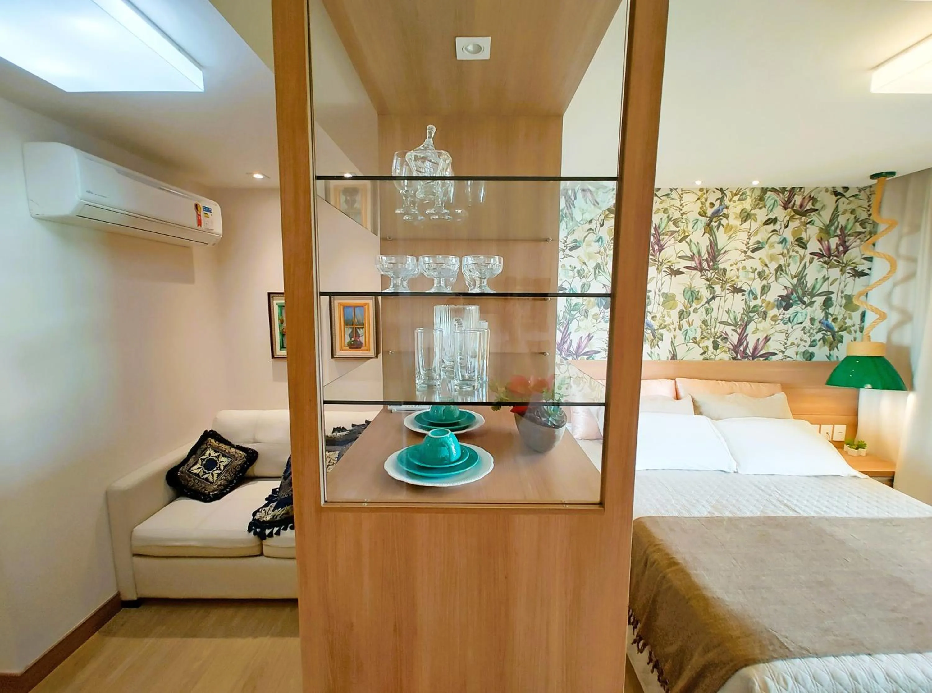 Bed in FLAT VARANDA PEDRA AZUL - Vista Azul Apart Hotel