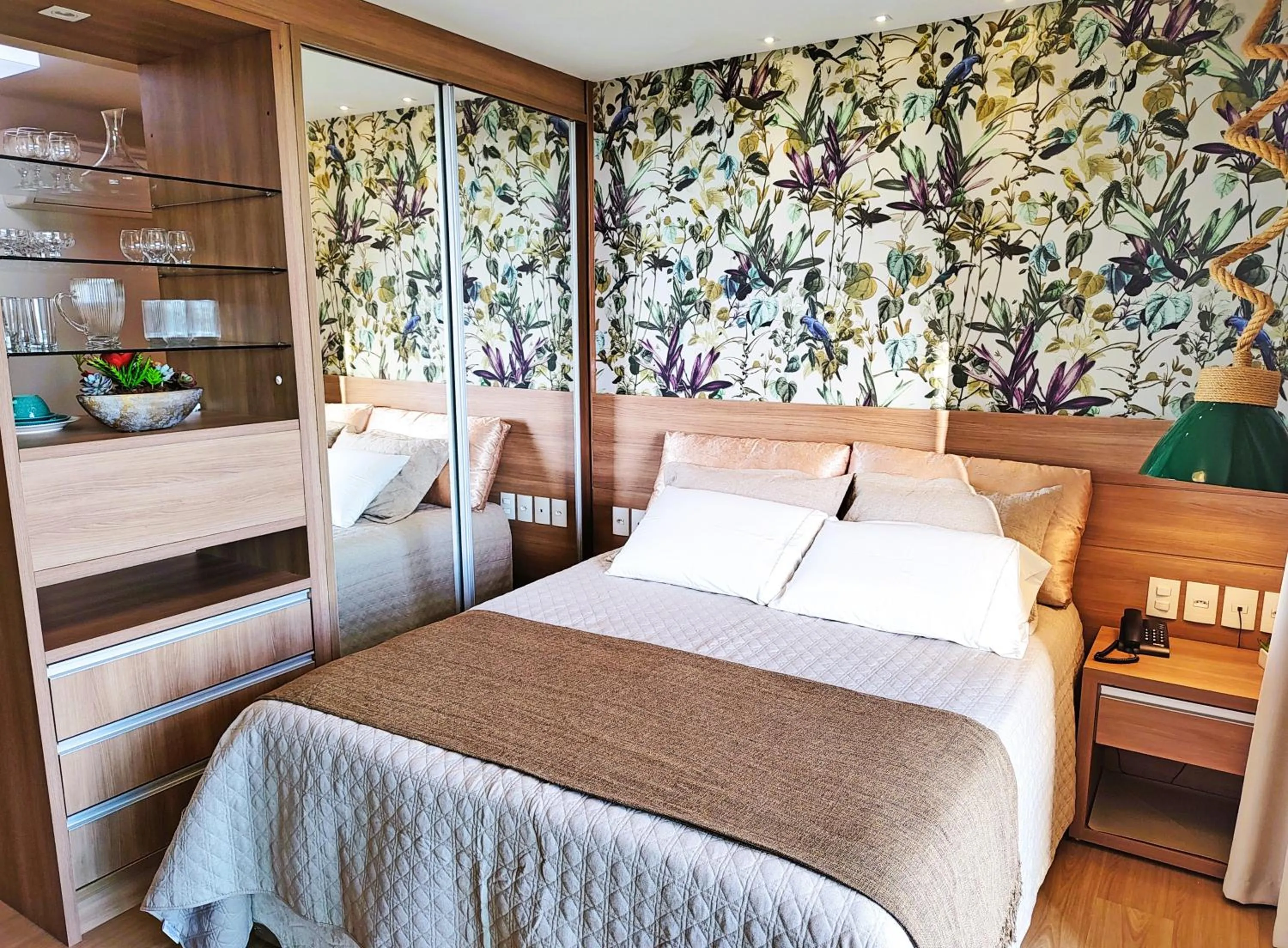 Bed in FLAT VARANDA PEDRA AZUL - Vista Azul Apart Hotel