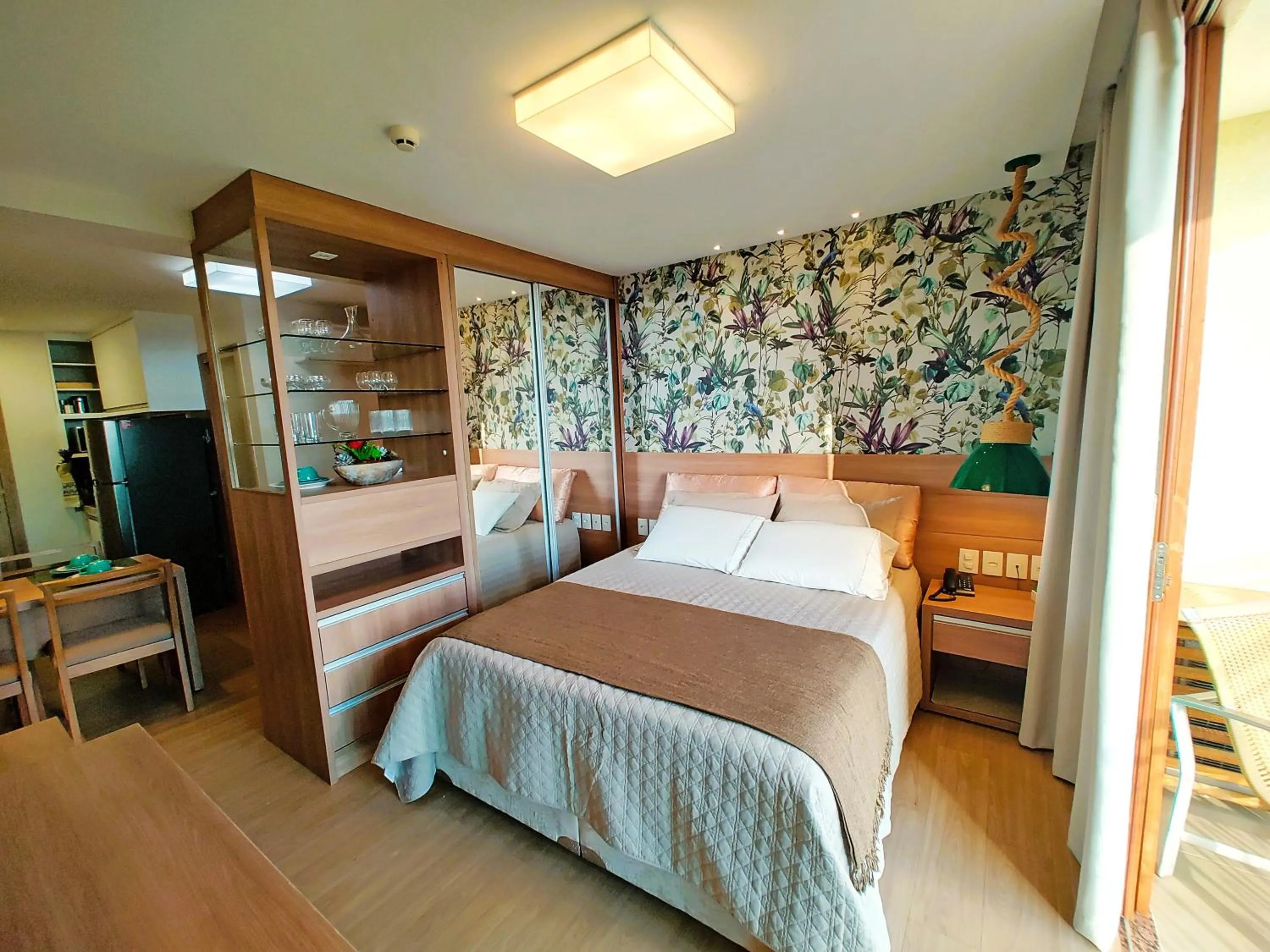 Bed in FLAT VARANDA PEDRA AZUL - Vista Azul Apart Hotel