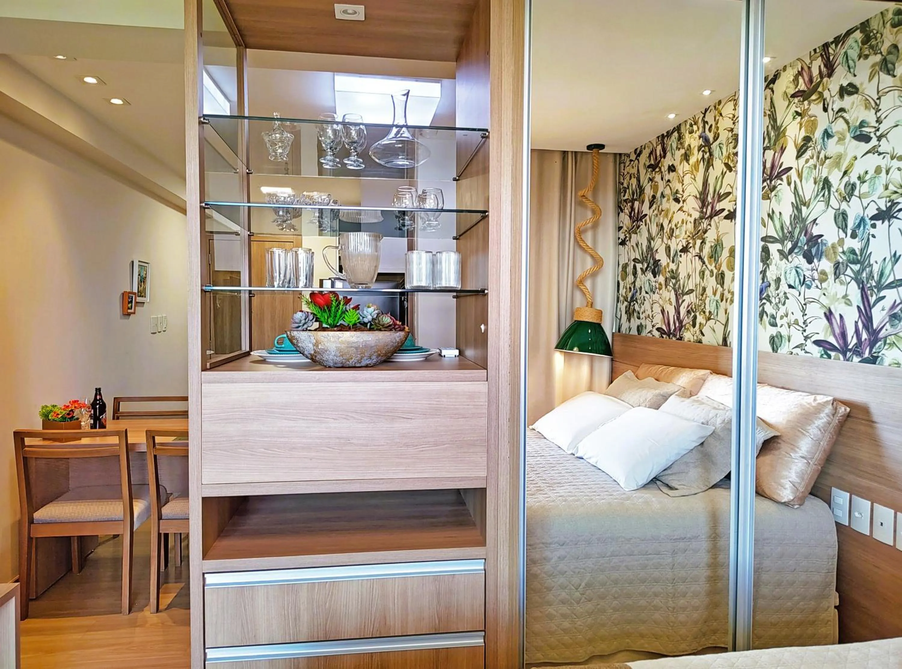 Bed in FLAT VARANDA PEDRA AZUL - Vista Azul Apart Hotel