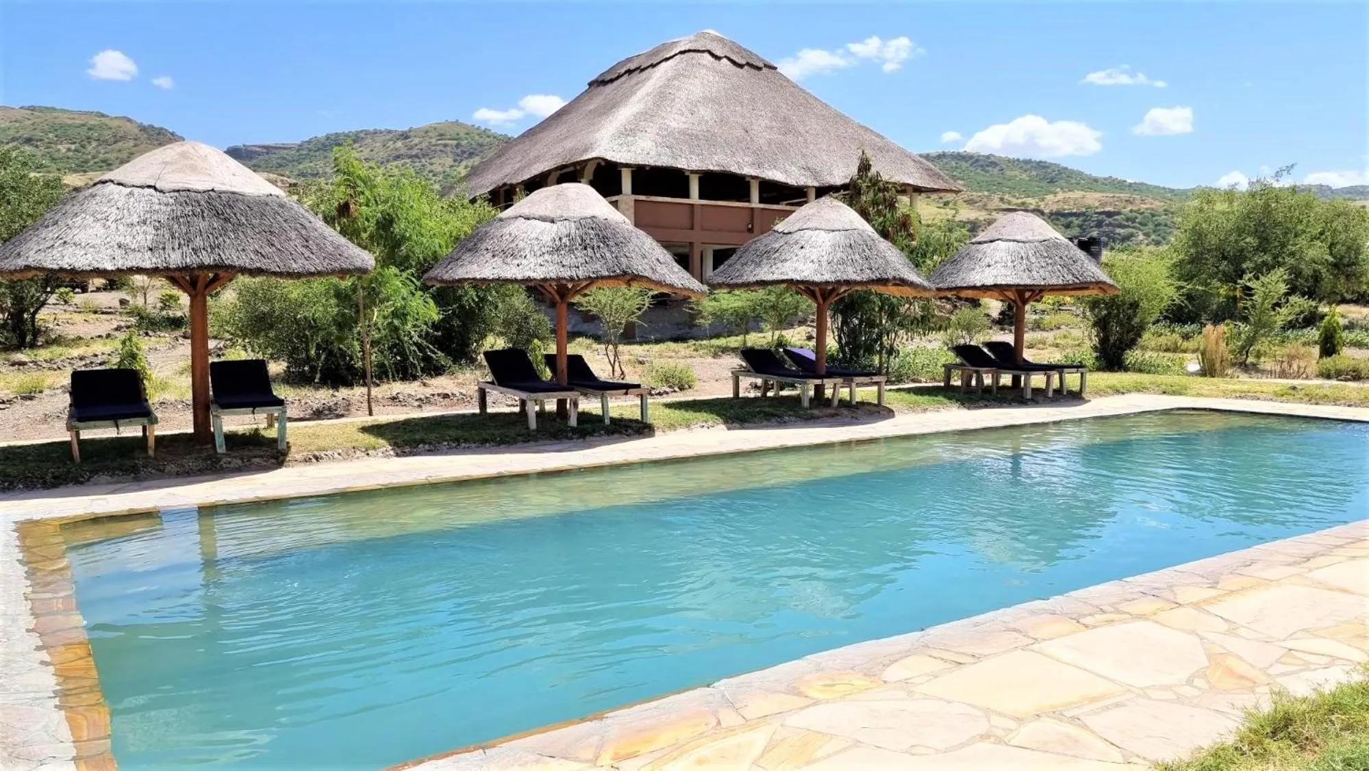 Pool view in Africa Safari Lake Natron