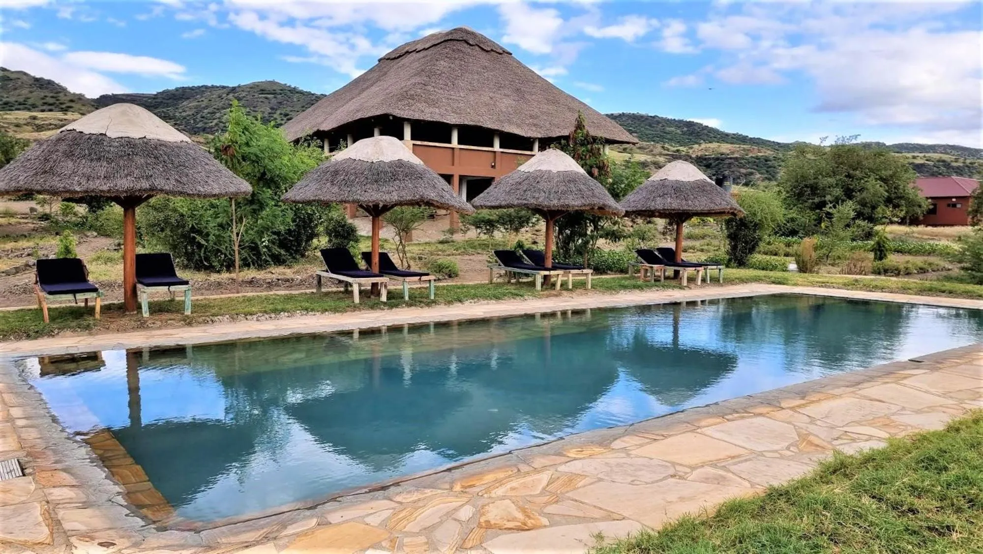 Pool view in Africa Safari Lake Natron
