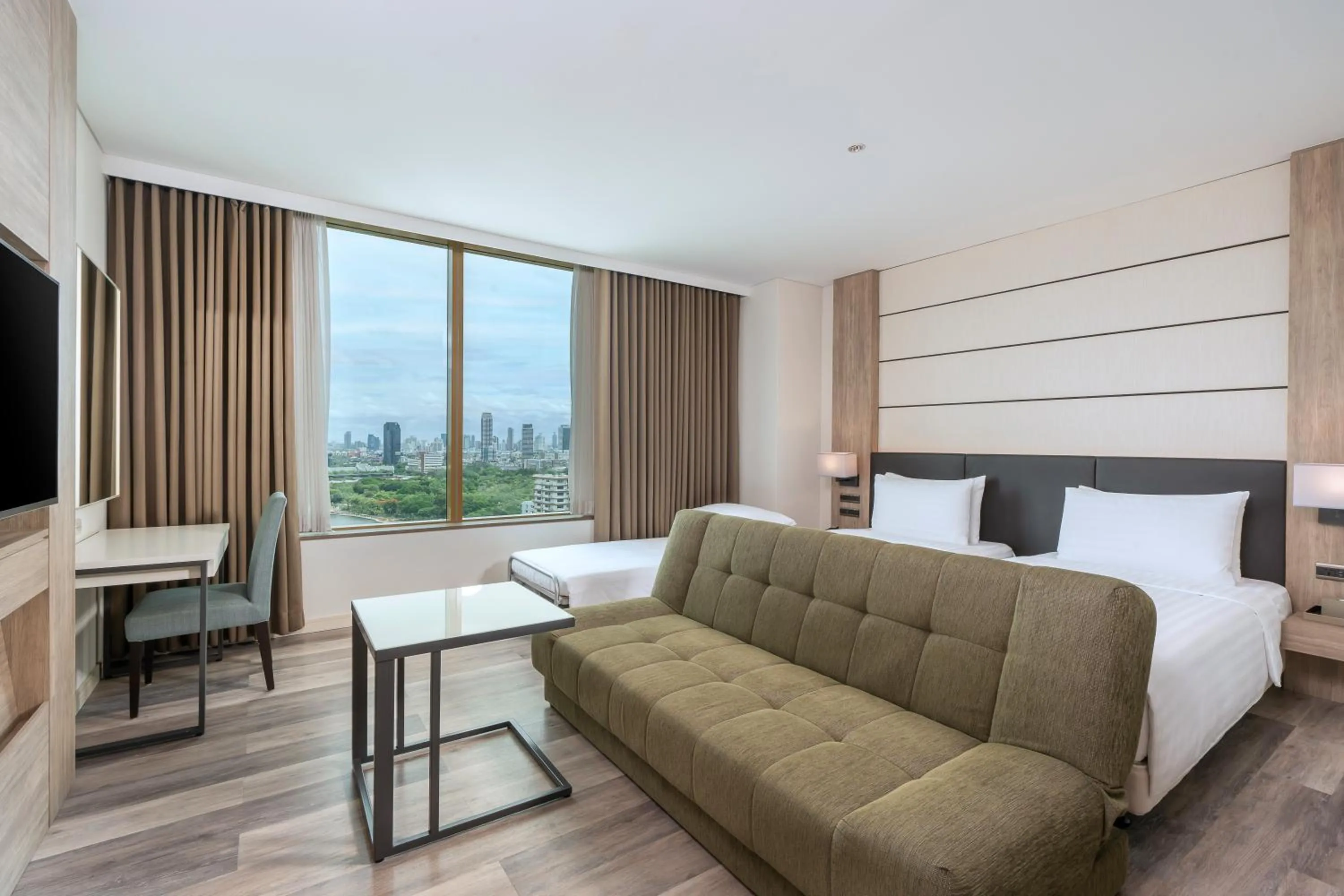 Bed in Solaria Nishitetsu Hotel Bangkok