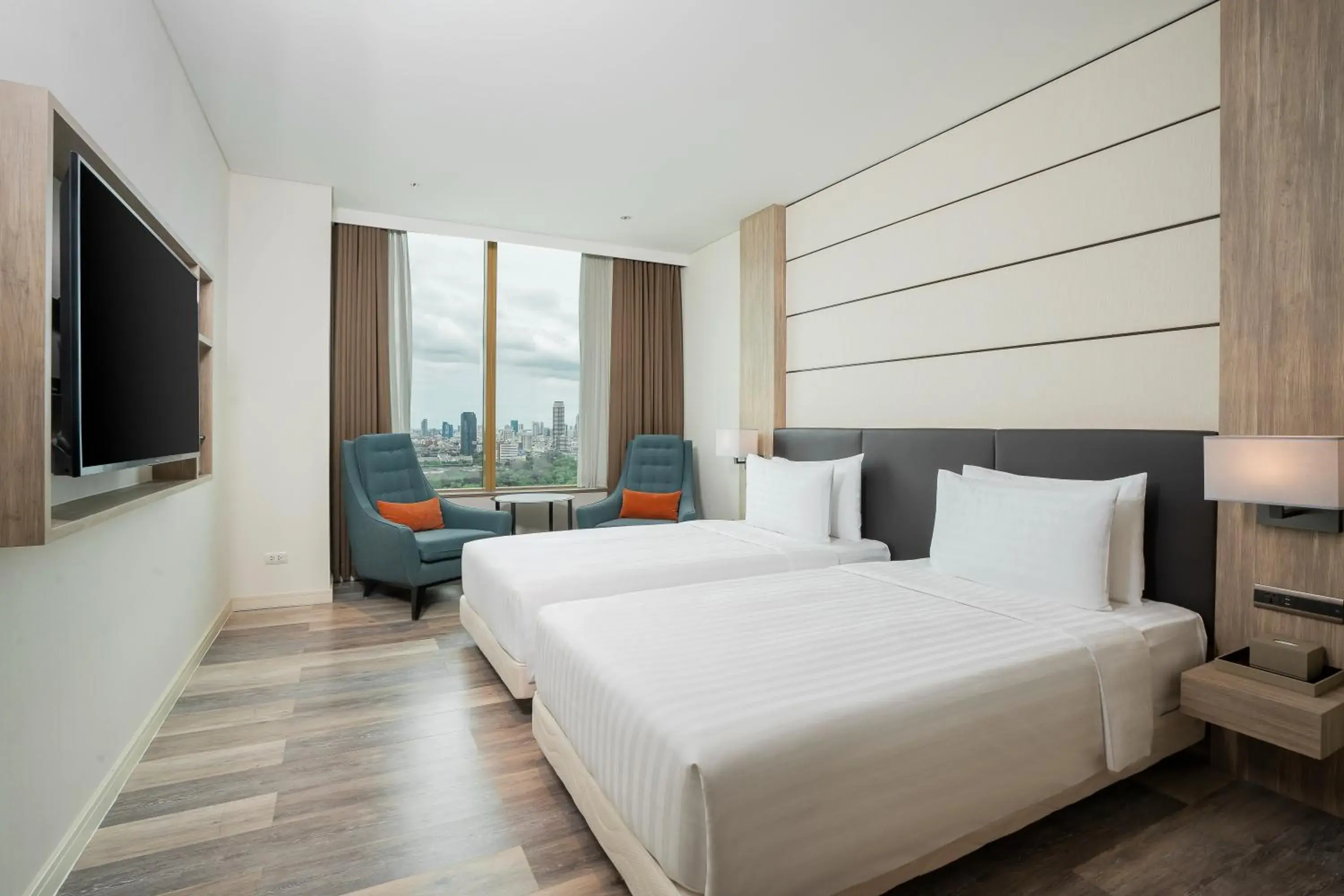 Deluxe Corner Twin Room, 2 Twin Beds in Solaria Nishitetsu Hotel Bangkok Deluxe Corner Twin Room, 2 Twin Beds in Solaria Nishitetsu Hotel Bangkok
