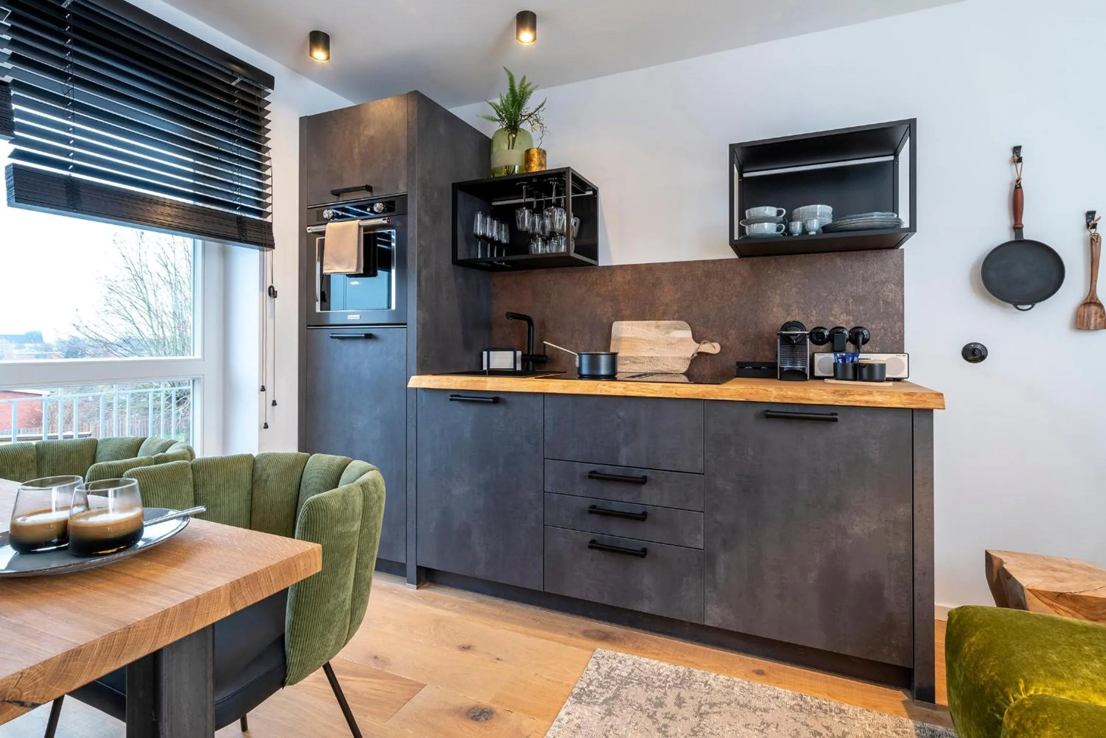 Kitchen or kitchenette in Apart Hotel Wasserturm