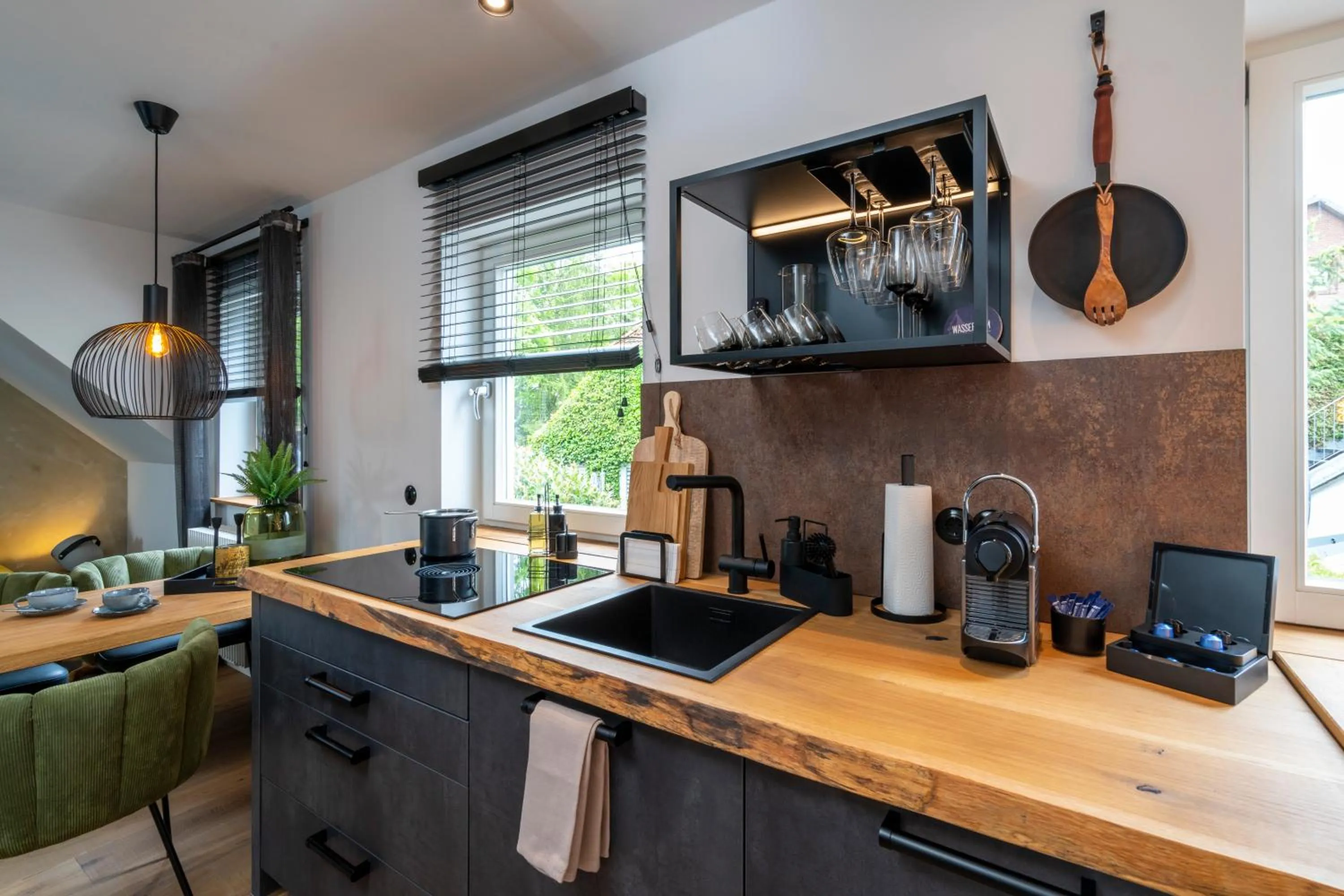 Kitchen or kitchenette in Apart Hotel Wasserturm