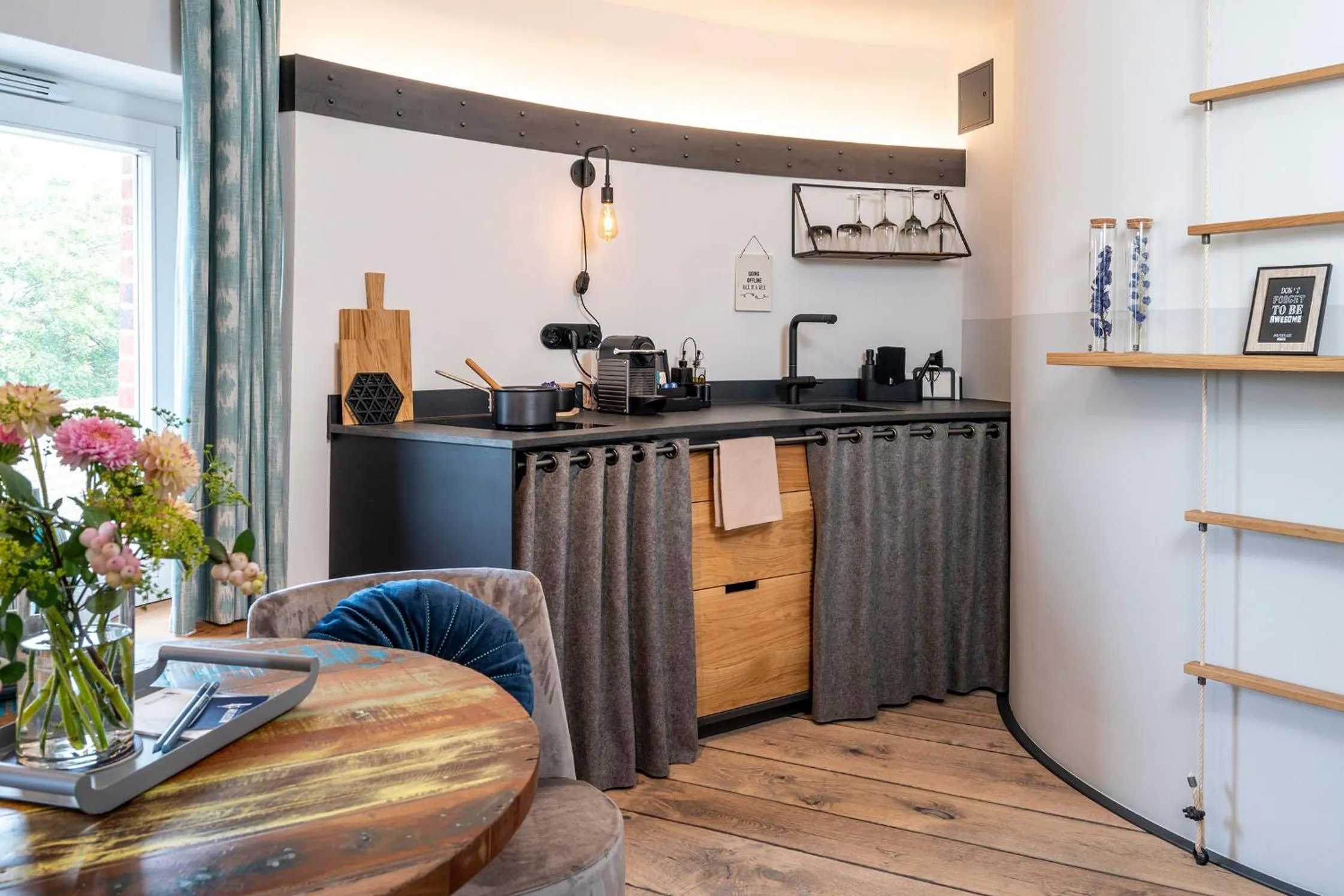 Kitchen or kitchenette in Apart Hotel Wasserturm