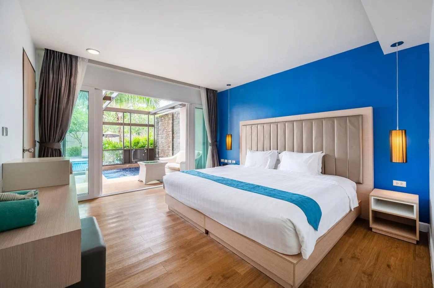 View (from property/room), Bed in Hotel COCO Phuket Bangtao Beach