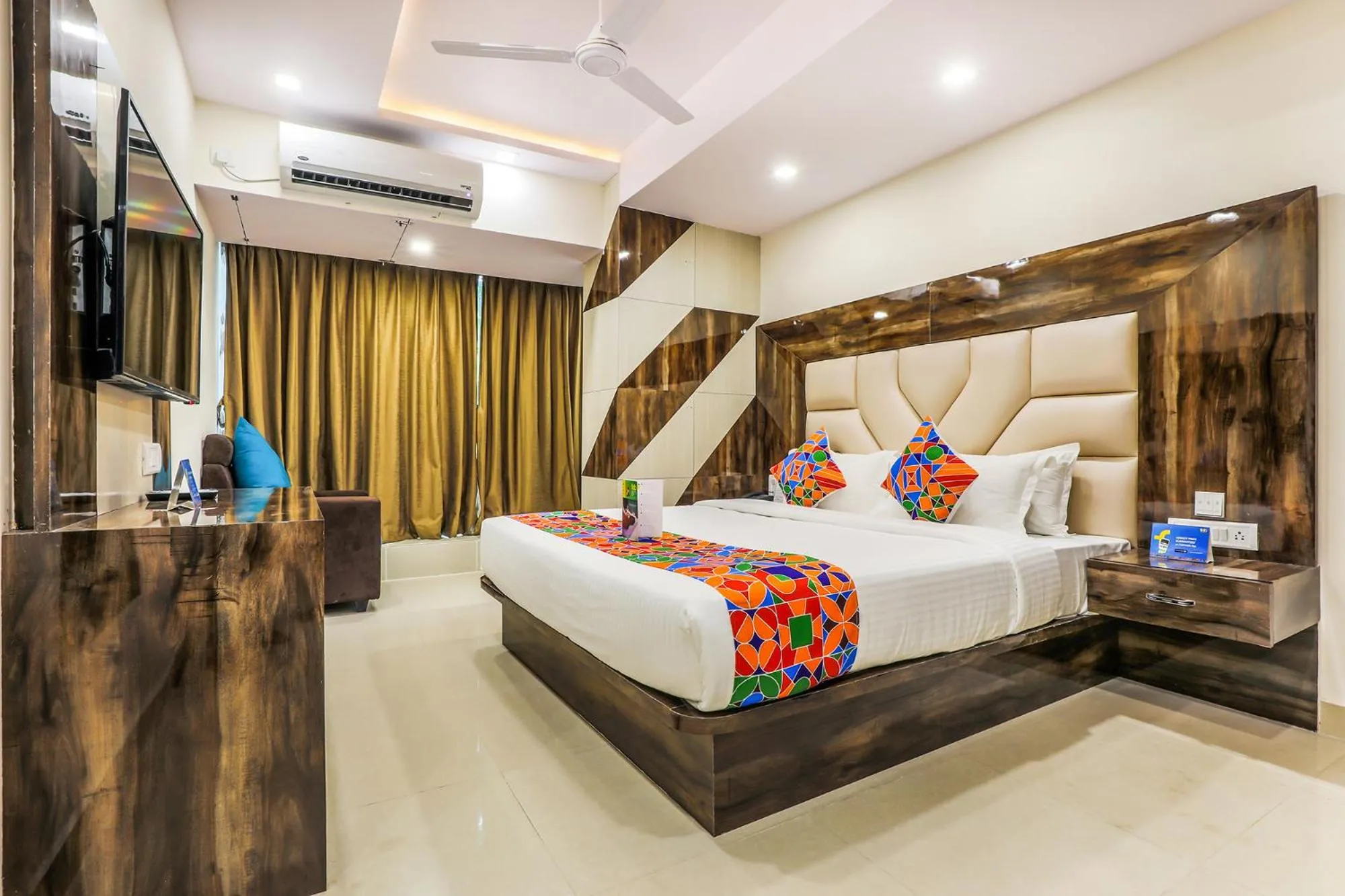 Bedroom, Bed in FabHotel Crown Heights - Nr Koramangala Club