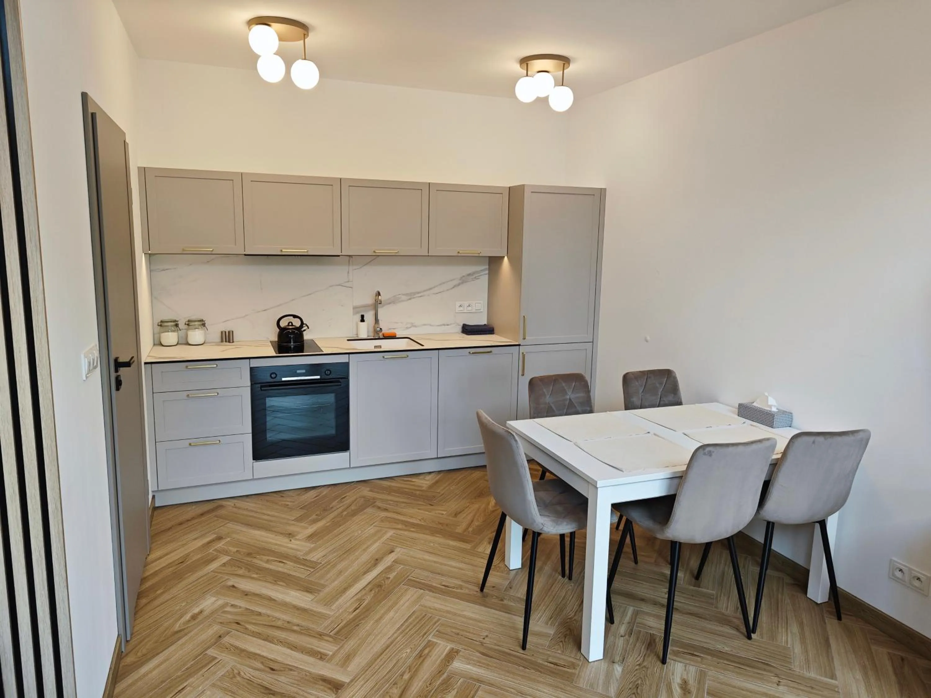 Kitchen or kitchenette in Apartamenty Zielona Lipka