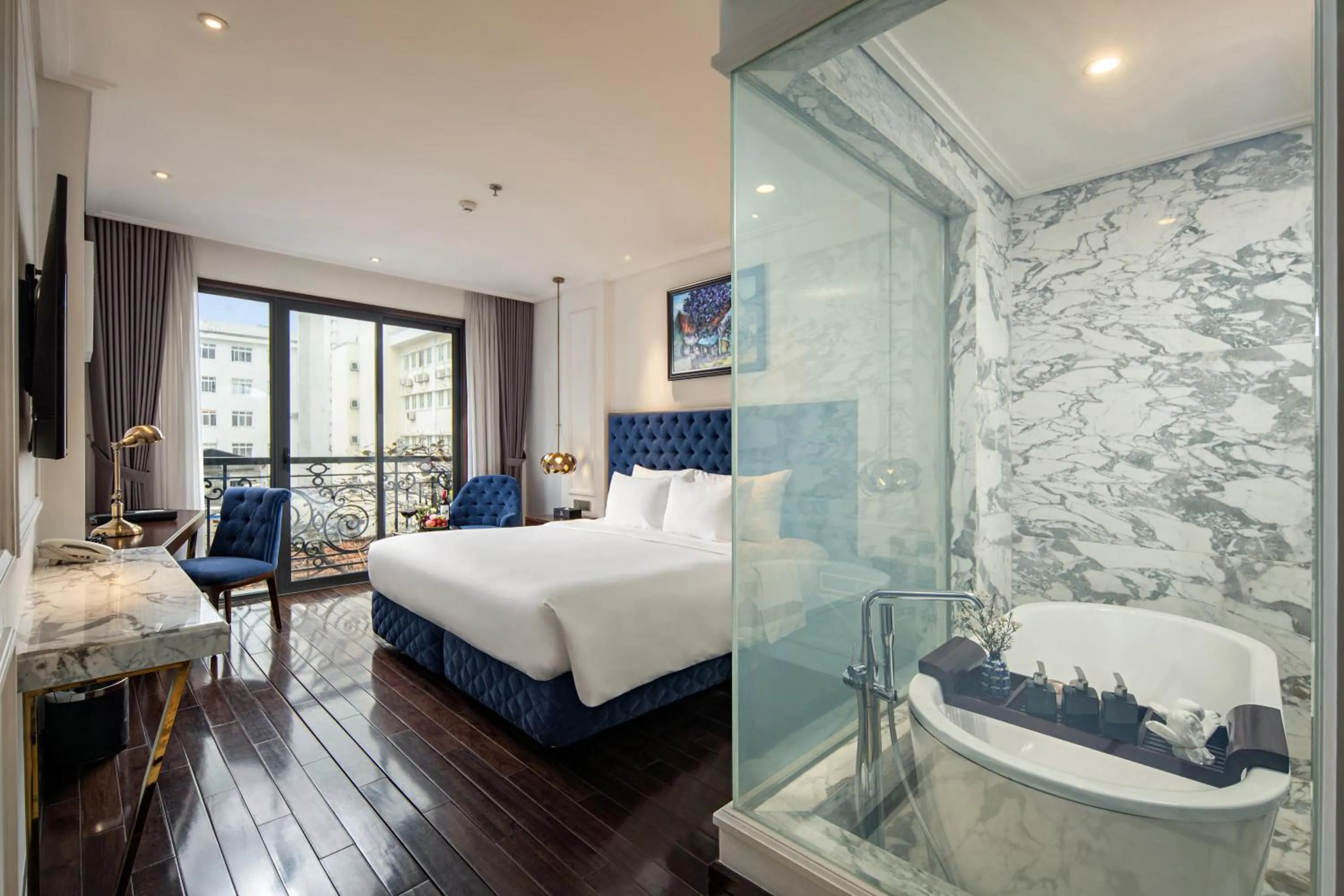 View (from property/room), Bed in Anatole Hotel Hanoi