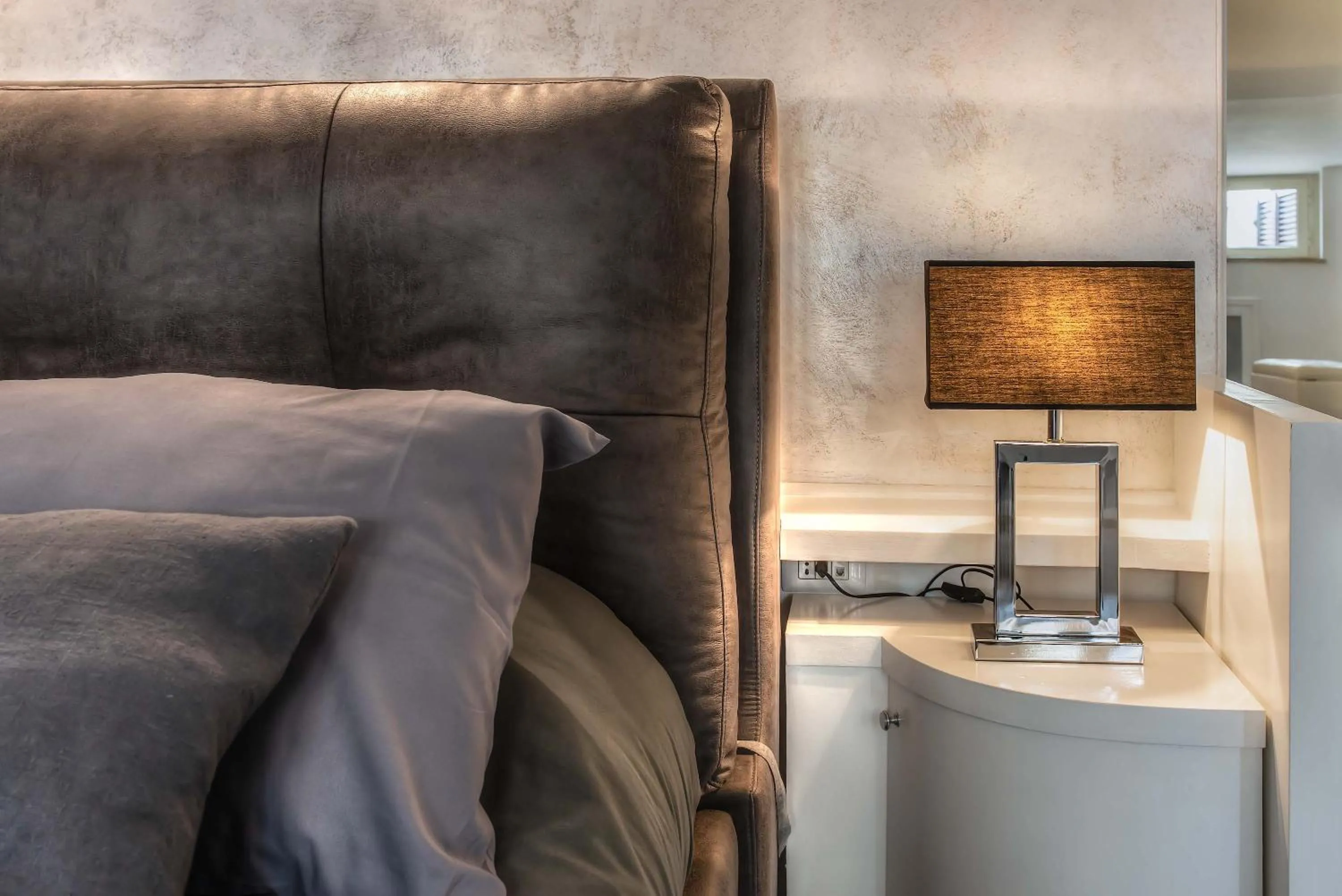 Bed in Black And White Suite