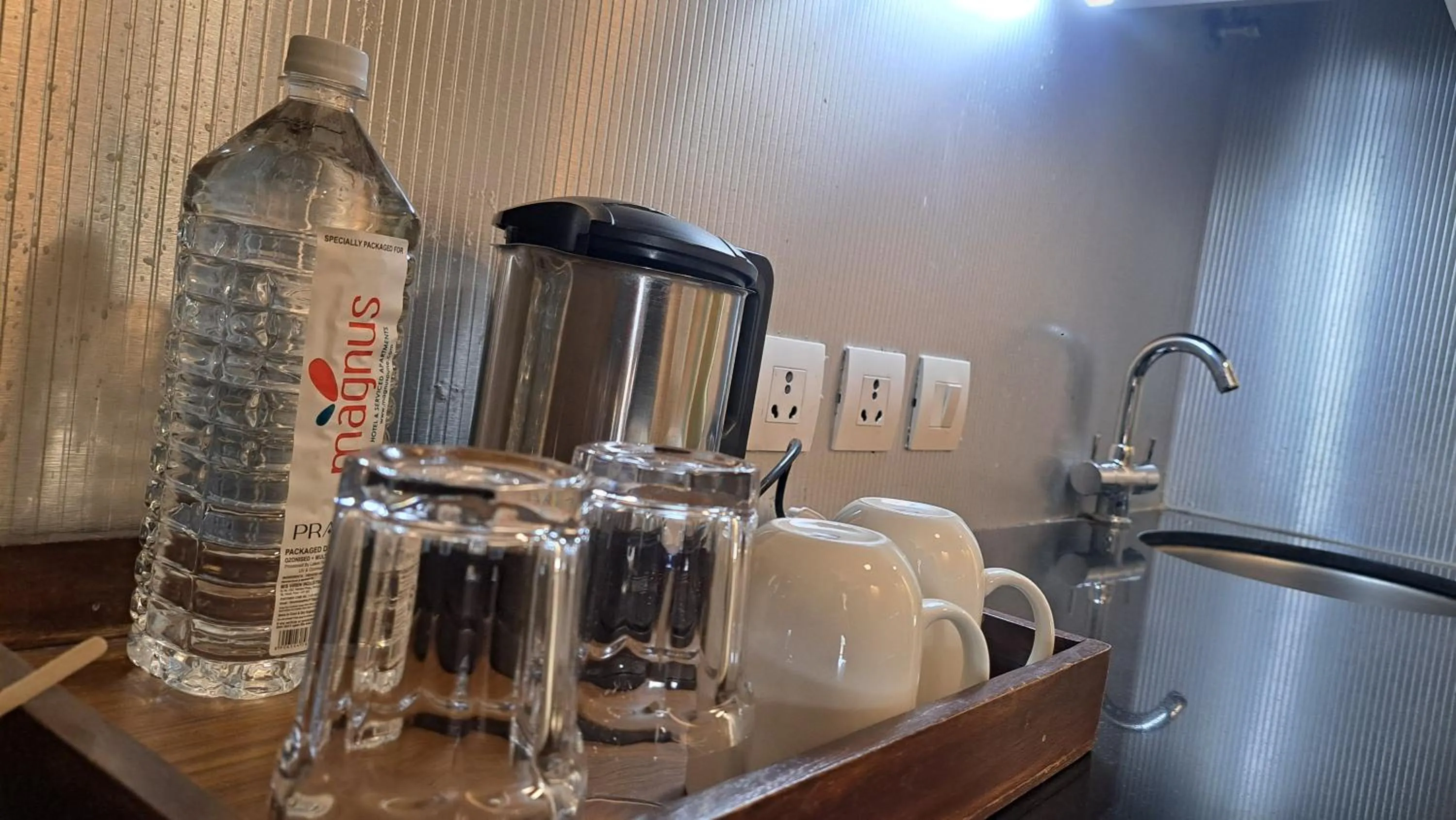 Kitchen or kitchenette in Magnus Star Residency Koregaon Park Annexe